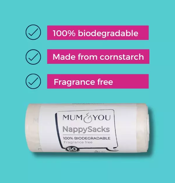100% Biodegradable Nappy Sacks 4 Pack - Image 3