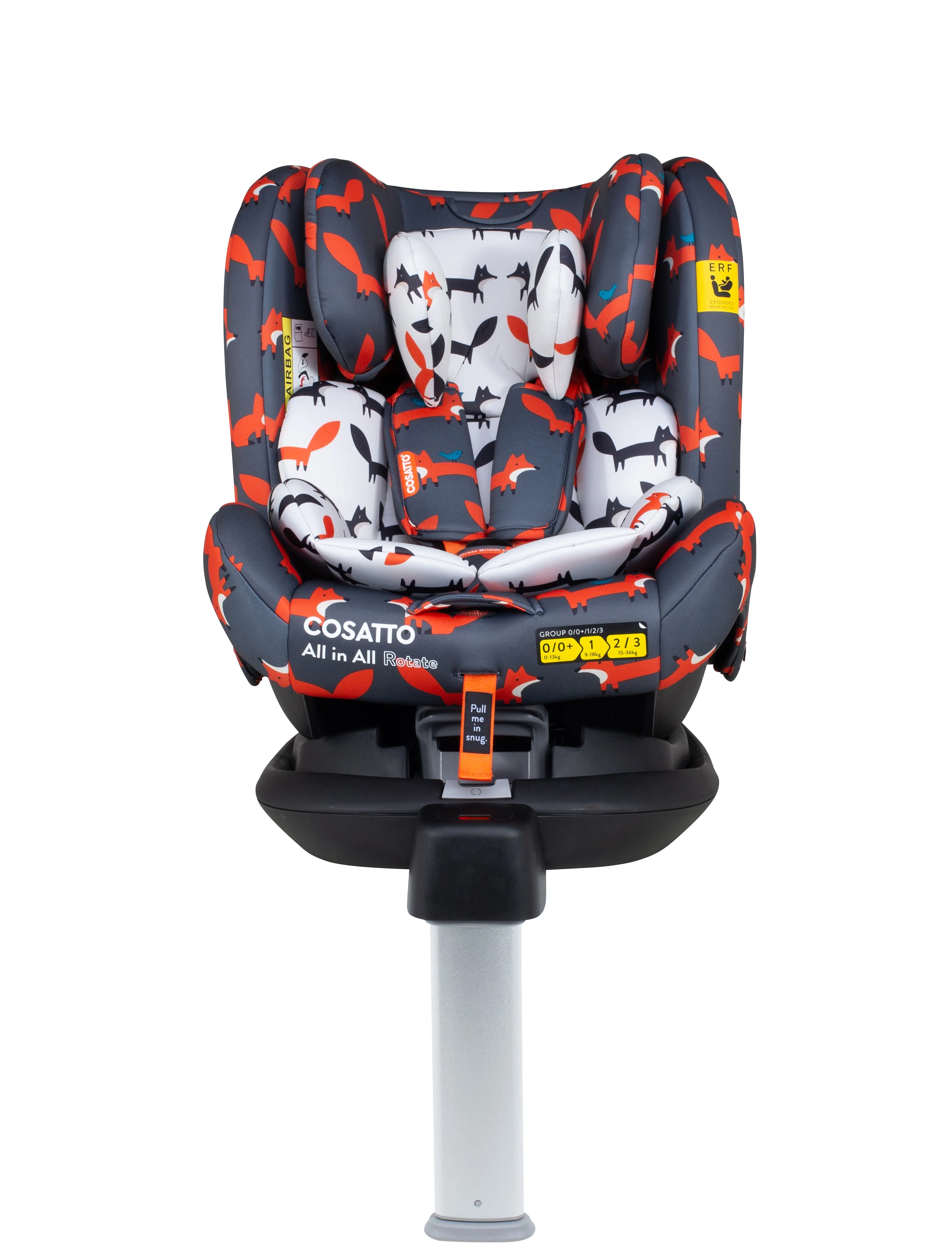 All in All 360 Rotate Car Seat Charcoal Mister Fox - Image 11