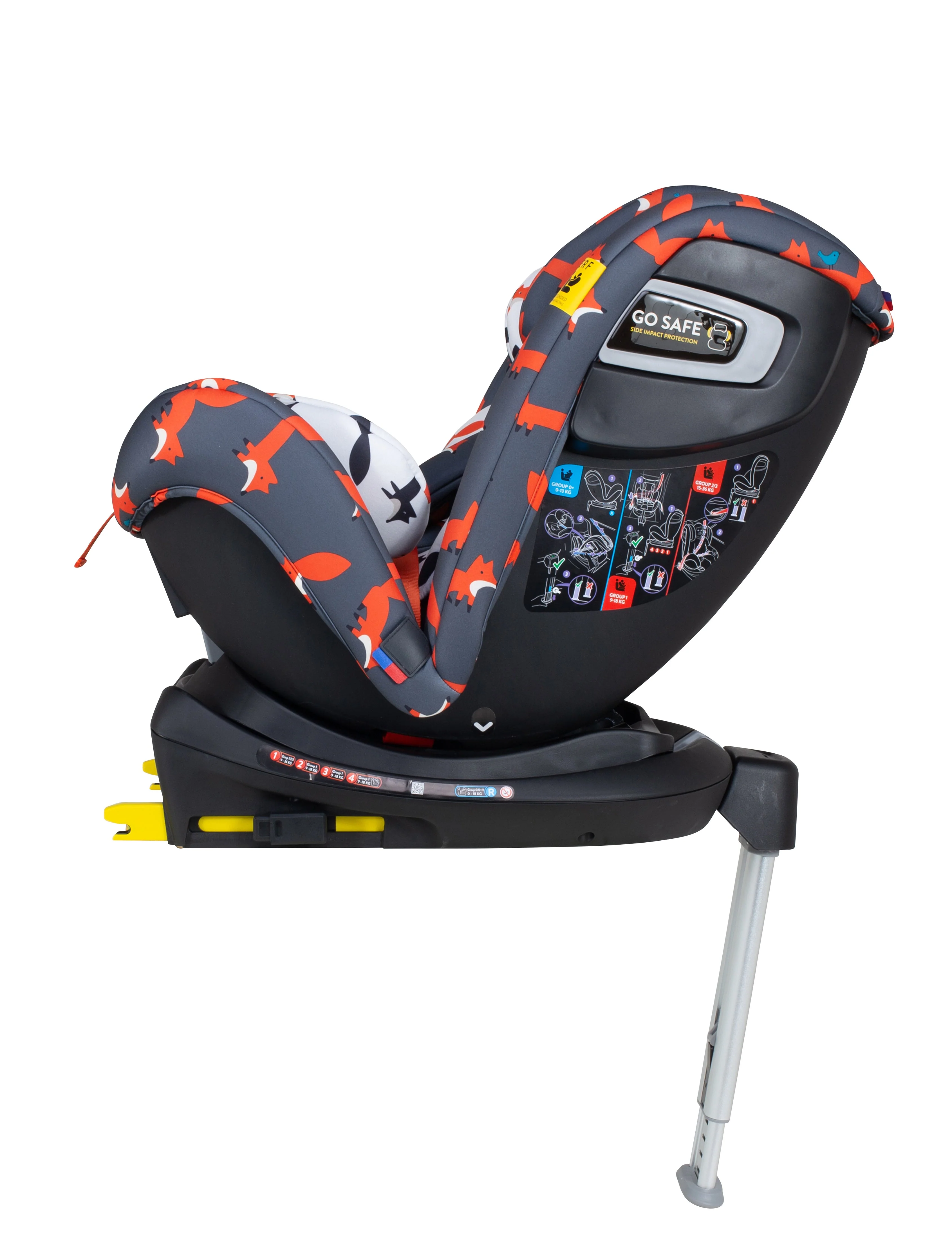All in All 360 Rotate Car Seat Charcoal Mister Fox - Image 4