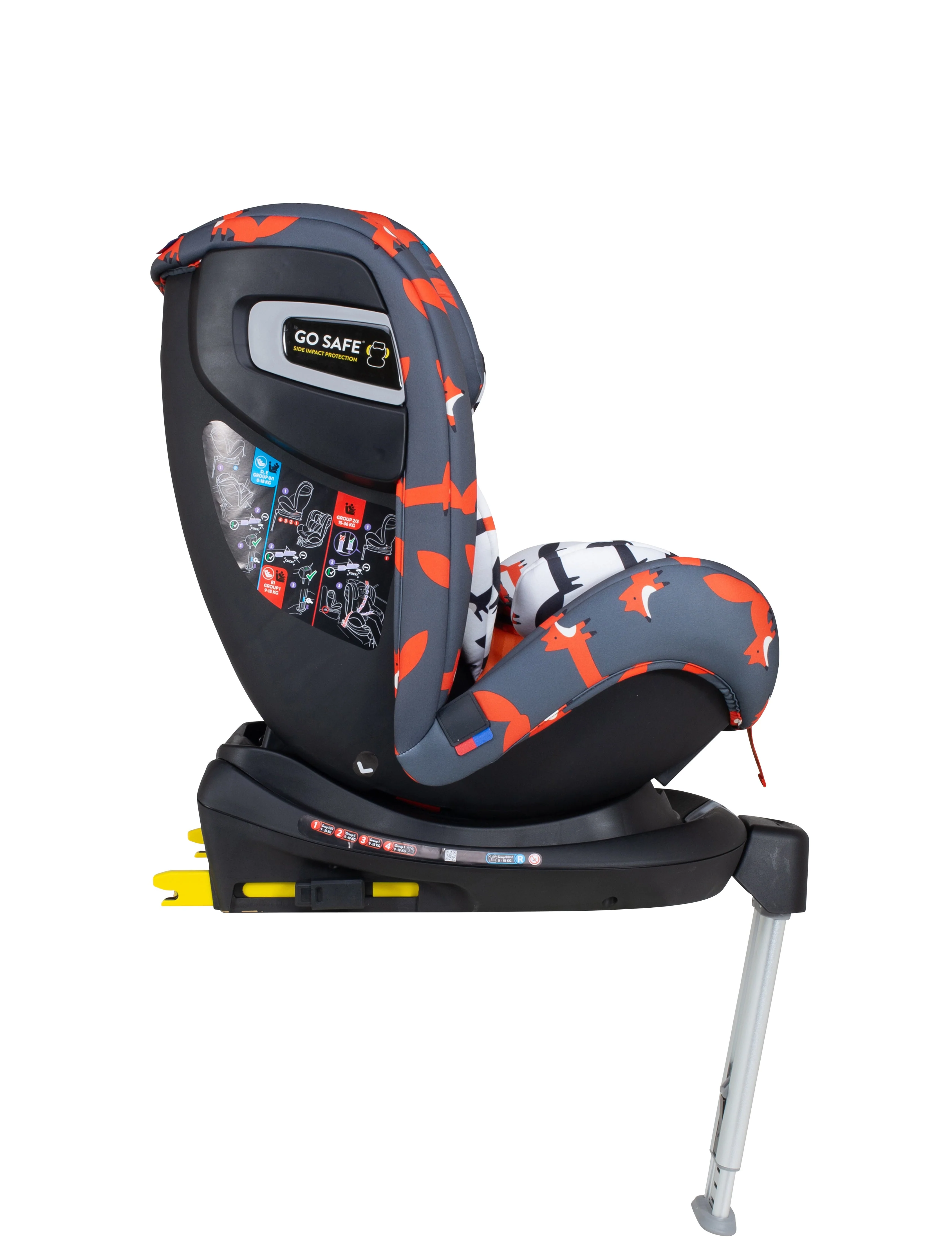 All in All 360 Rotate Car Seat Charcoal Mister Fox - Image 8