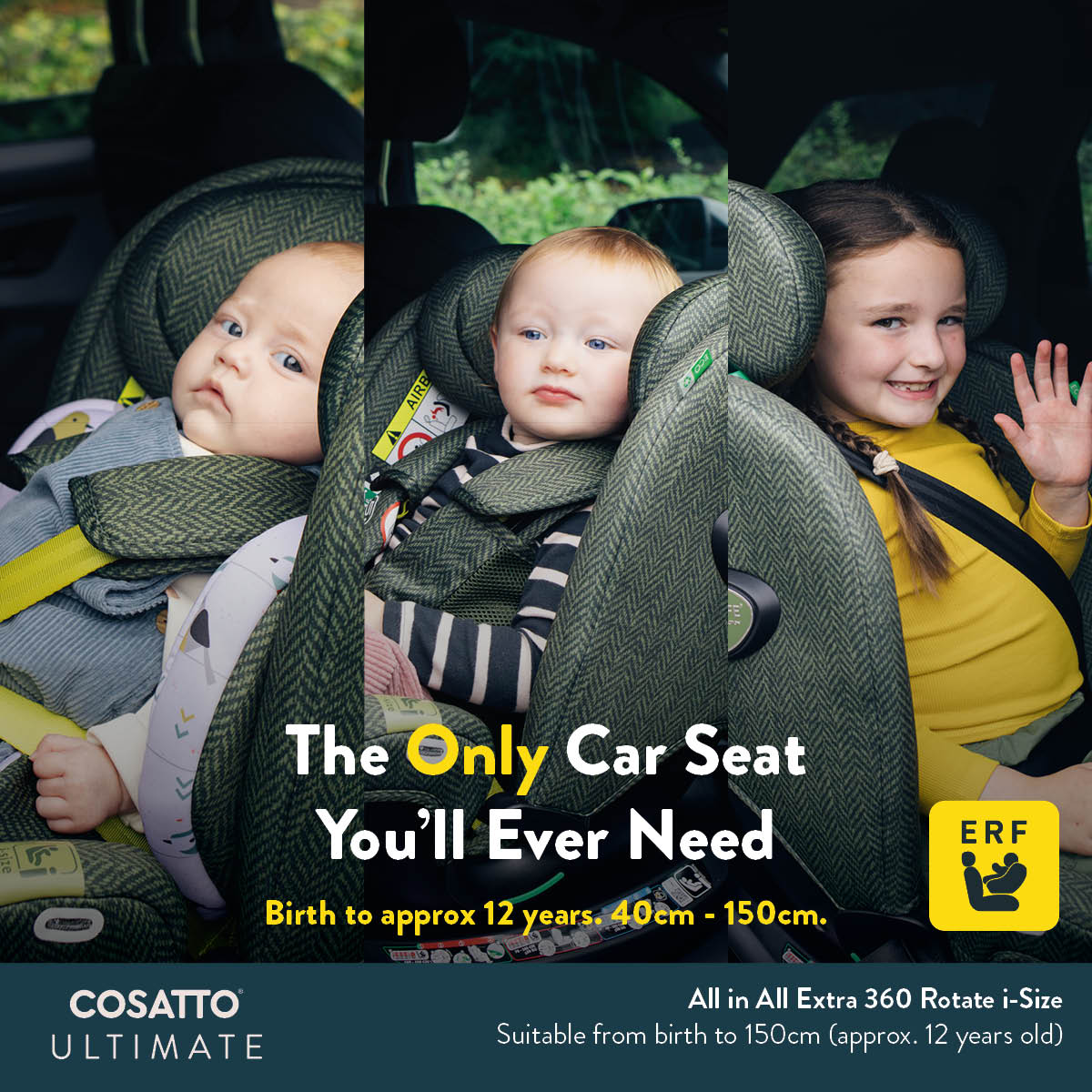 All in All Extra i-Size 360 Car Seat Meadow - Image 4