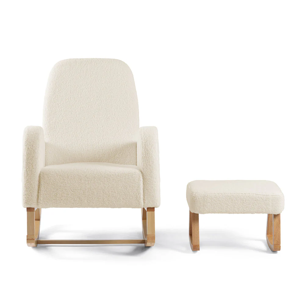 Amana Aura Nursing Chair & Stool - Dune/Natural - Image 2