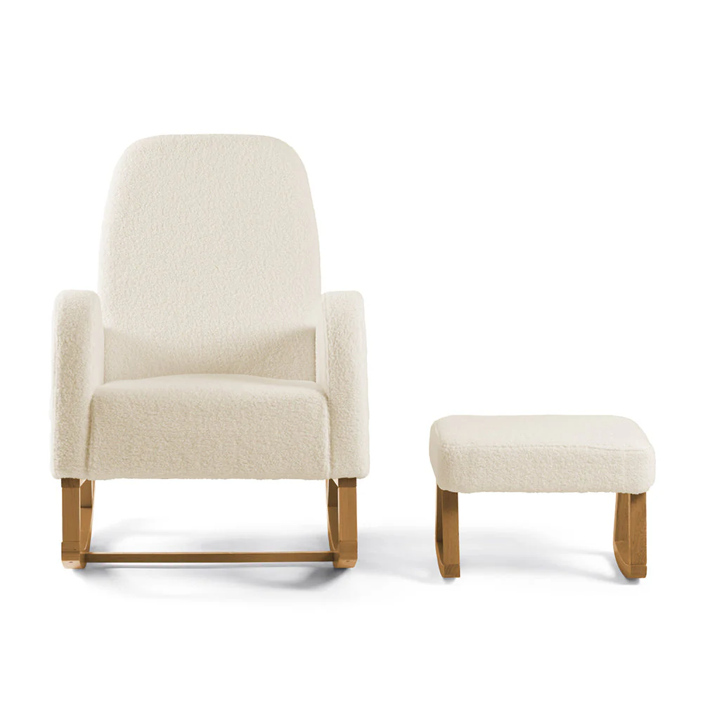 Amana Aura Nursing Chair & Stool - Dune/Yobina - Image 3