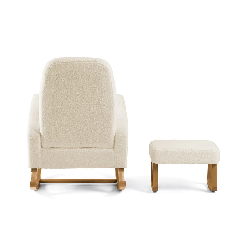 Amana Aura Nursing Chair & Stool - Dune/Yobina - Image 4