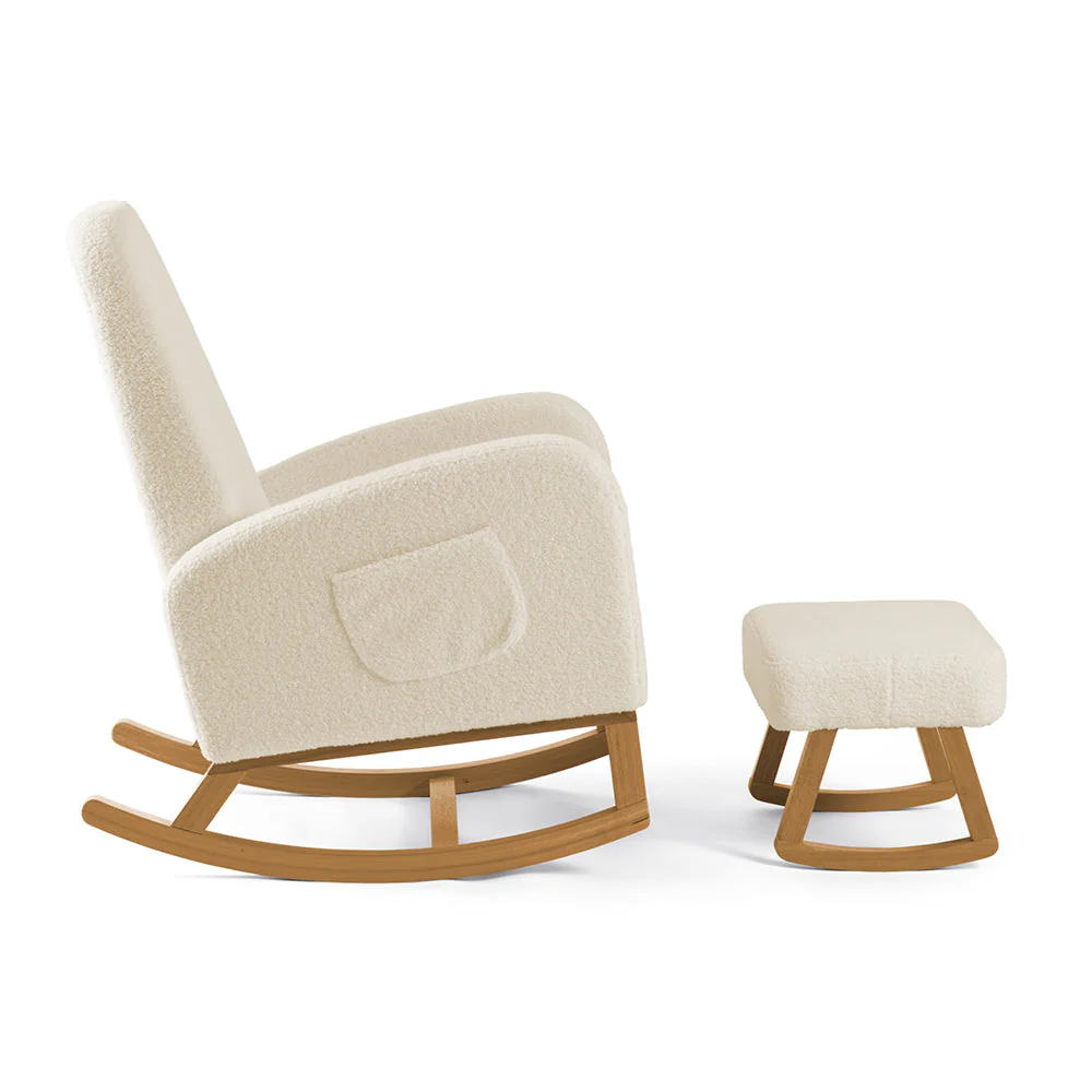 Amana Aura Nursing Chair & Stool - Dune/Yobina - Image 6