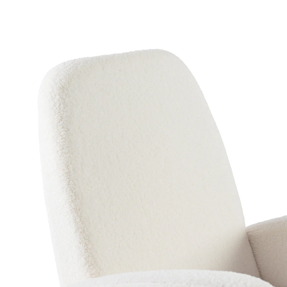 Amana Aura Nursing Chair & Stool - Snow White/Darkwood - Image 9