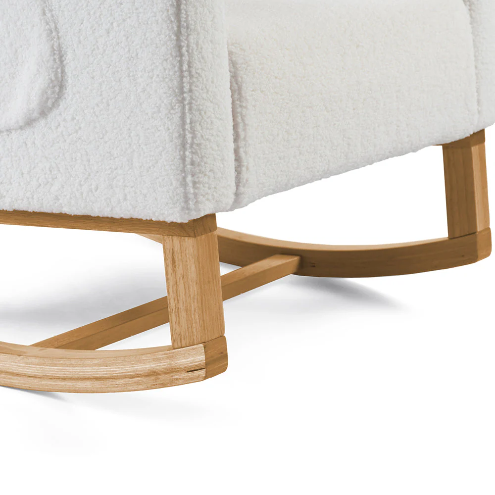 Amana Aura Nursing Chair & Stool - Snow White/Yobina - Image 11