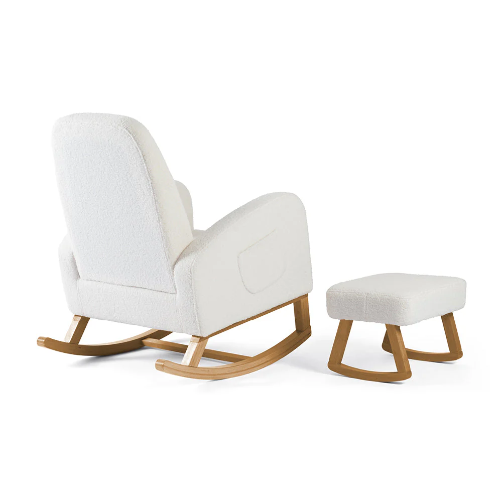Amana Aura Nursing Chair & Stool - Snow White/Yobina - Image 5