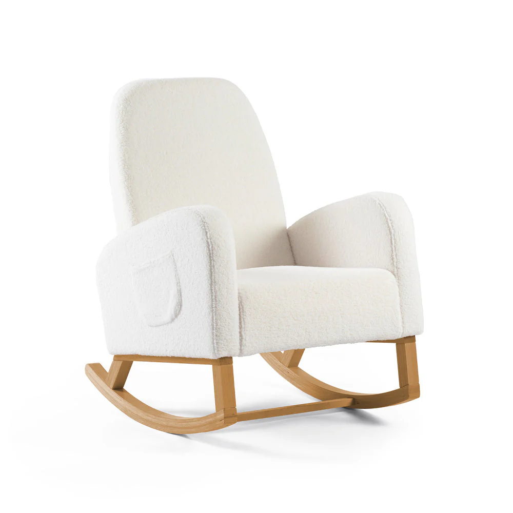 Amana Aura Nursing Chair & Stool - Snow White/Yobina - Image 6