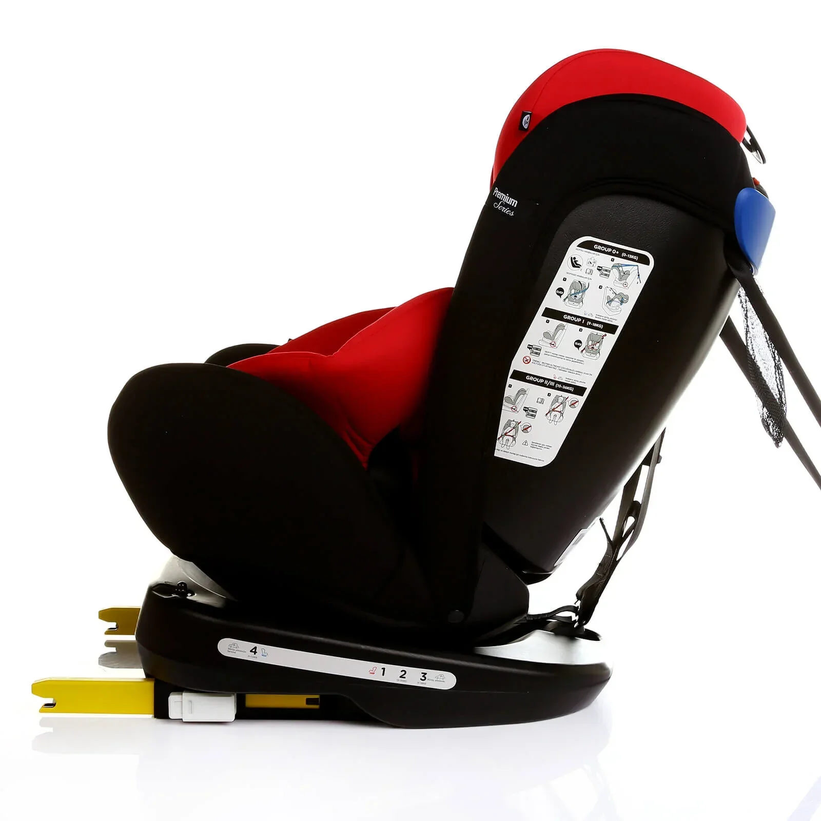 baby plus Orbitfix Group 0+/1/2/3 (Birth to 12 Years) Car Seat - Black Red - Image 6