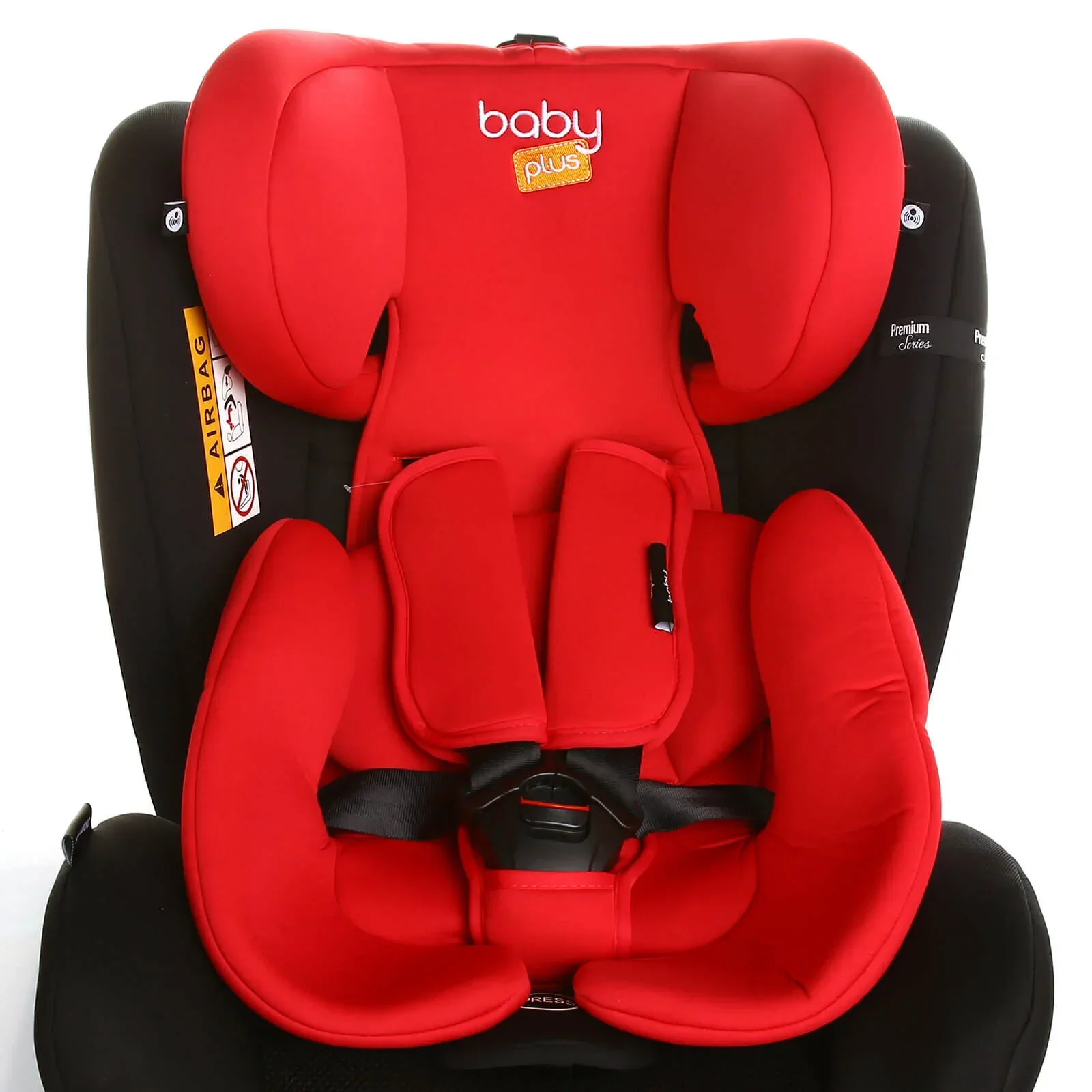 baby plus Orbitfix Group 0+/1/2/3 (Birth to 12 Years) Car Seat - Black Red - Image 9