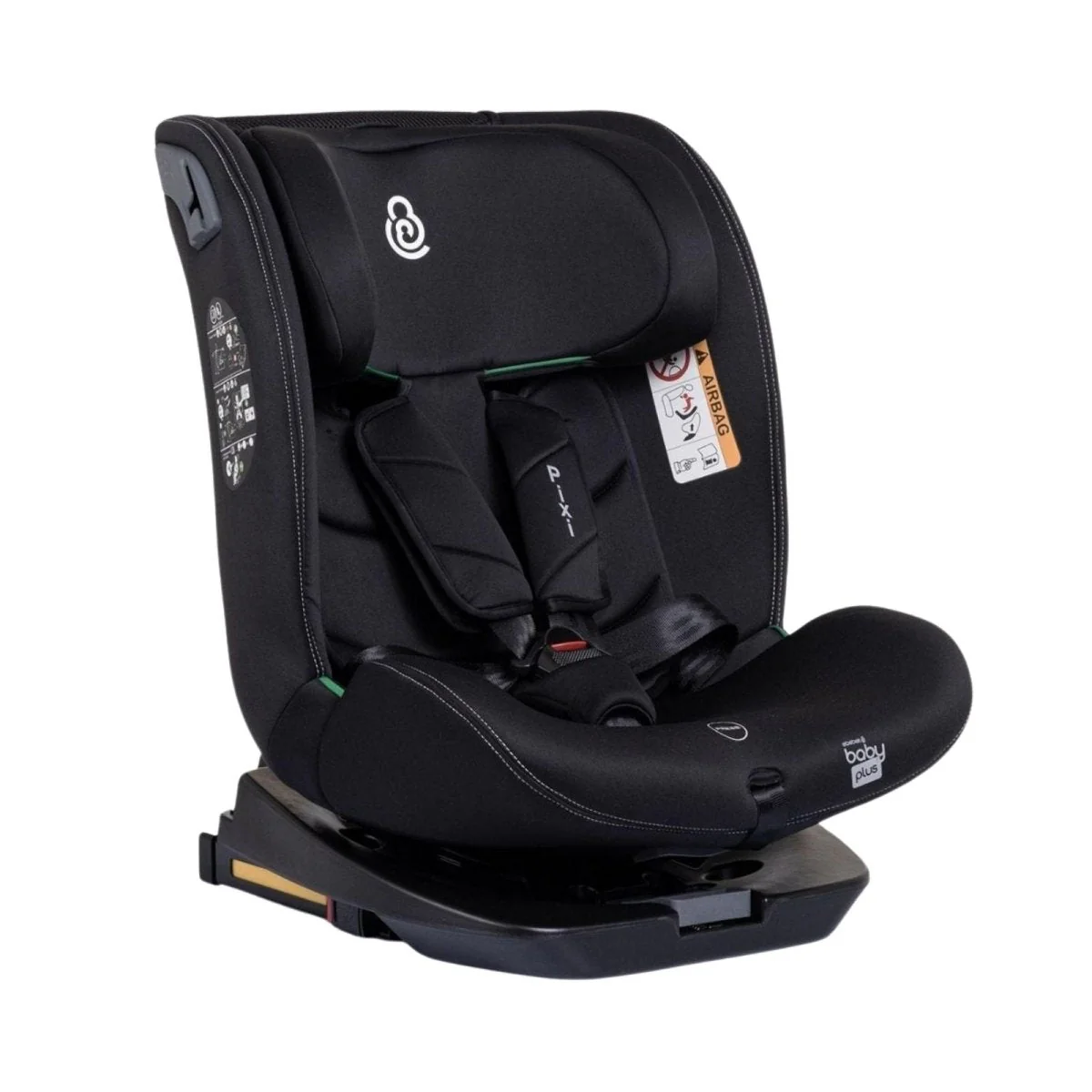 baby plus Pixi i-Size Group 0+/1/2/3 (Birth to 12 Years) Car Seat - Black