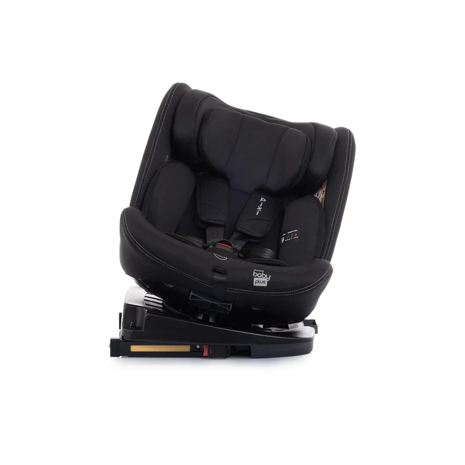 baby plus Pixi i-Size Group 0+/1/2/3 (Birth to 12 Years) Car Seat - Black - Image 13