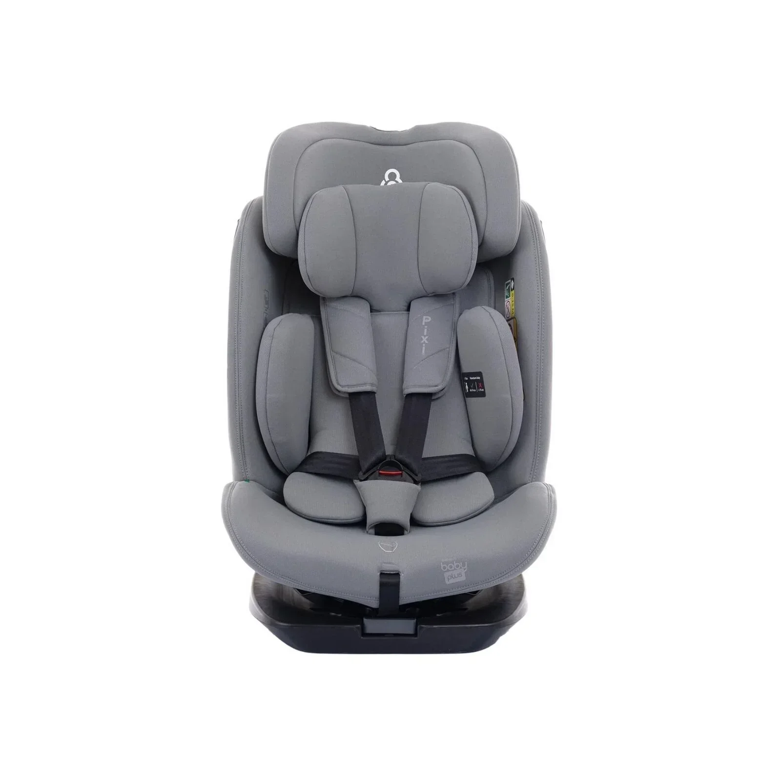 baby plus Pixi i-Size Group 0+/1/2/3 (Birth to 12 Years) Car Seat - Grey - Image 5