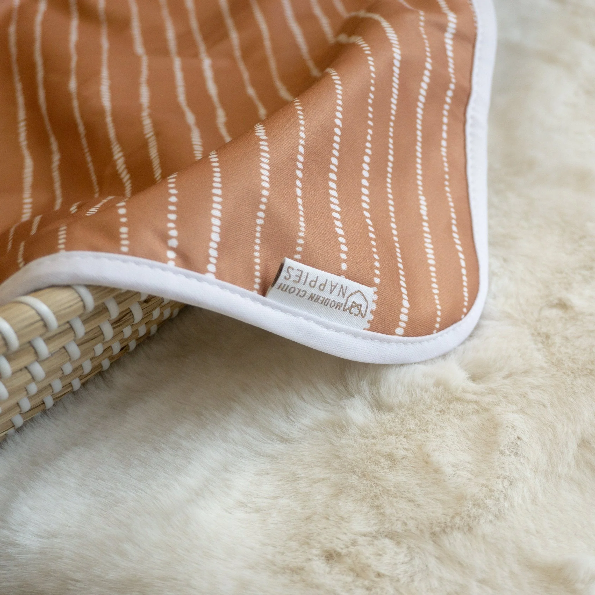 Baby Travel Changing Mats - Dune Tan with White - Image 3