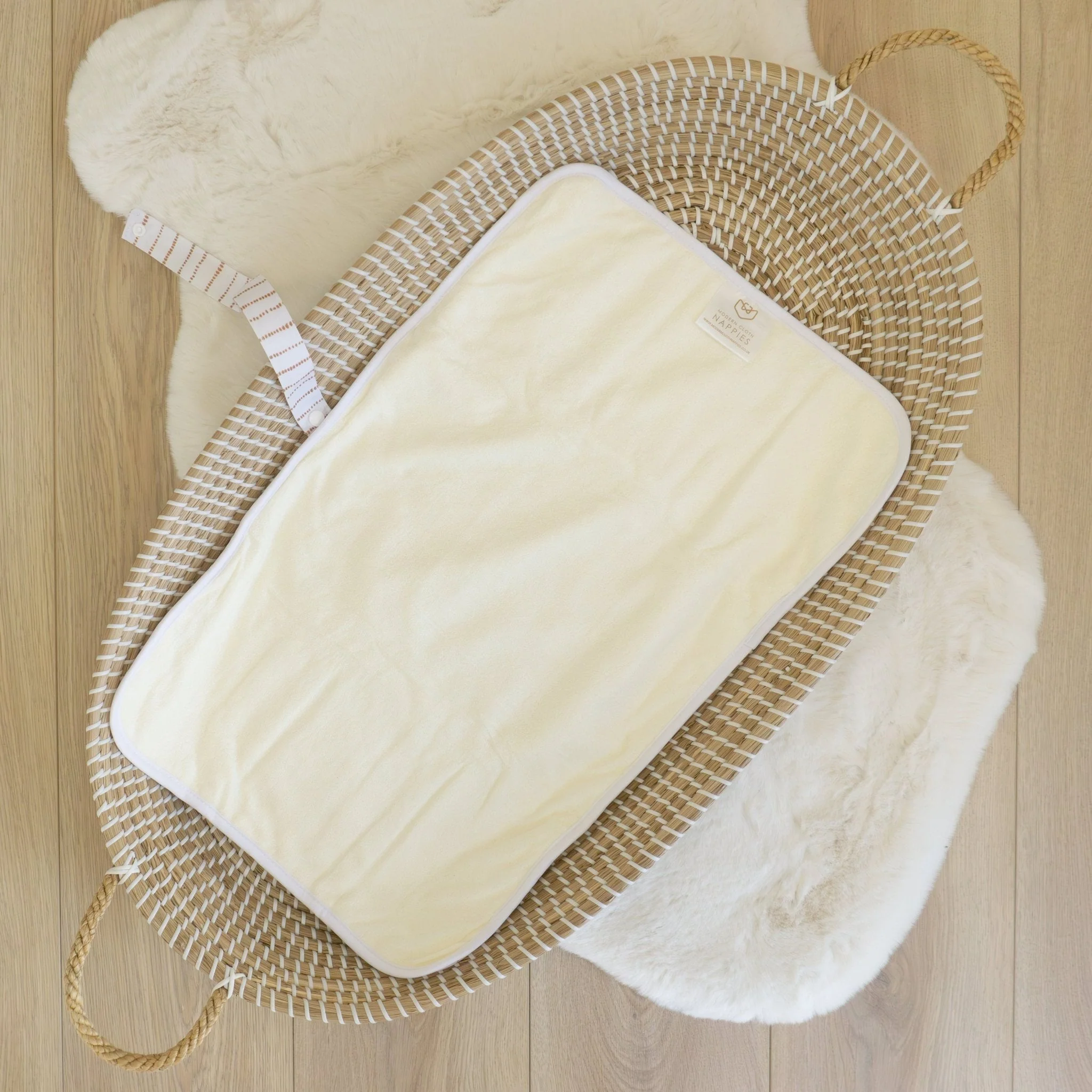 Baby Travel Changing Mats - Dune White with Tan - Image 3