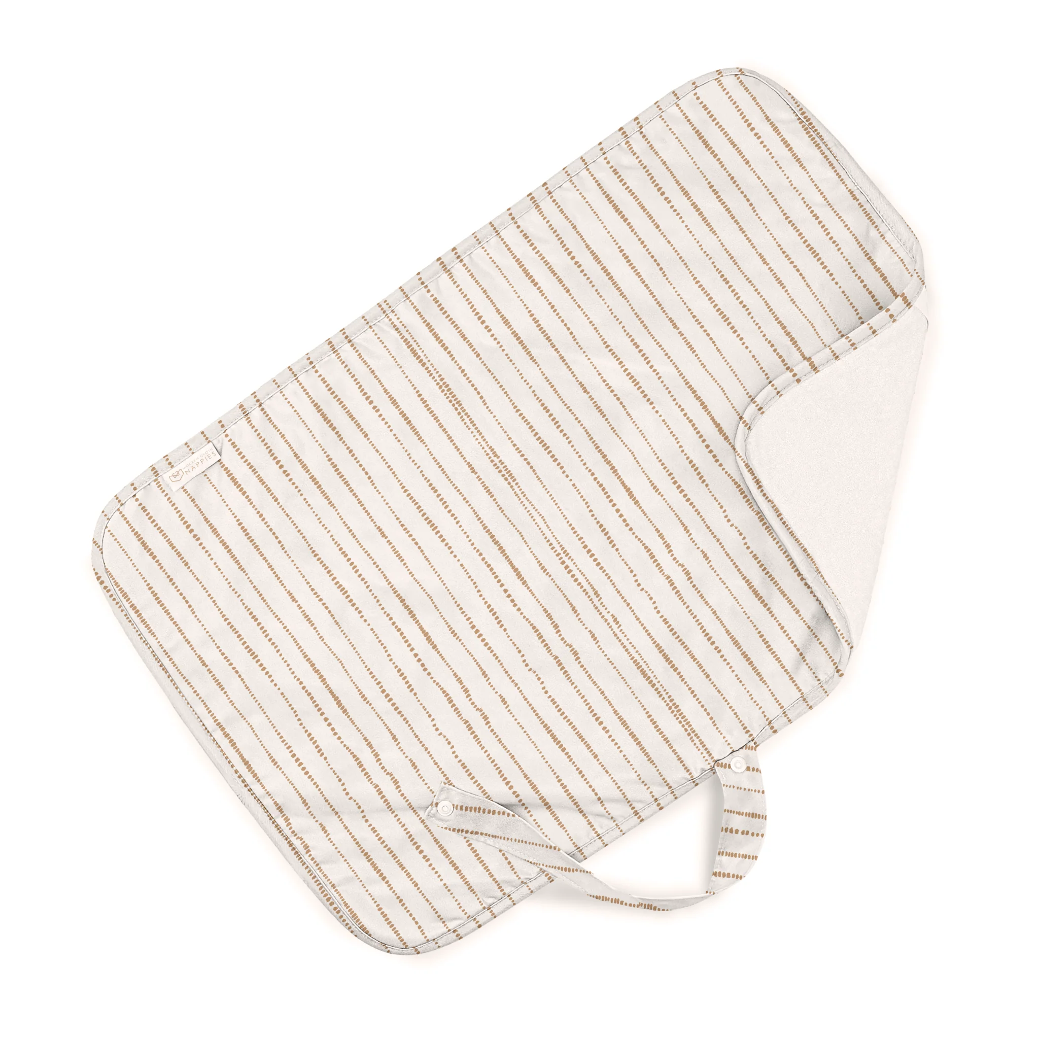 Baby Travel Changing Mats - Dune White with Tan - Image 5