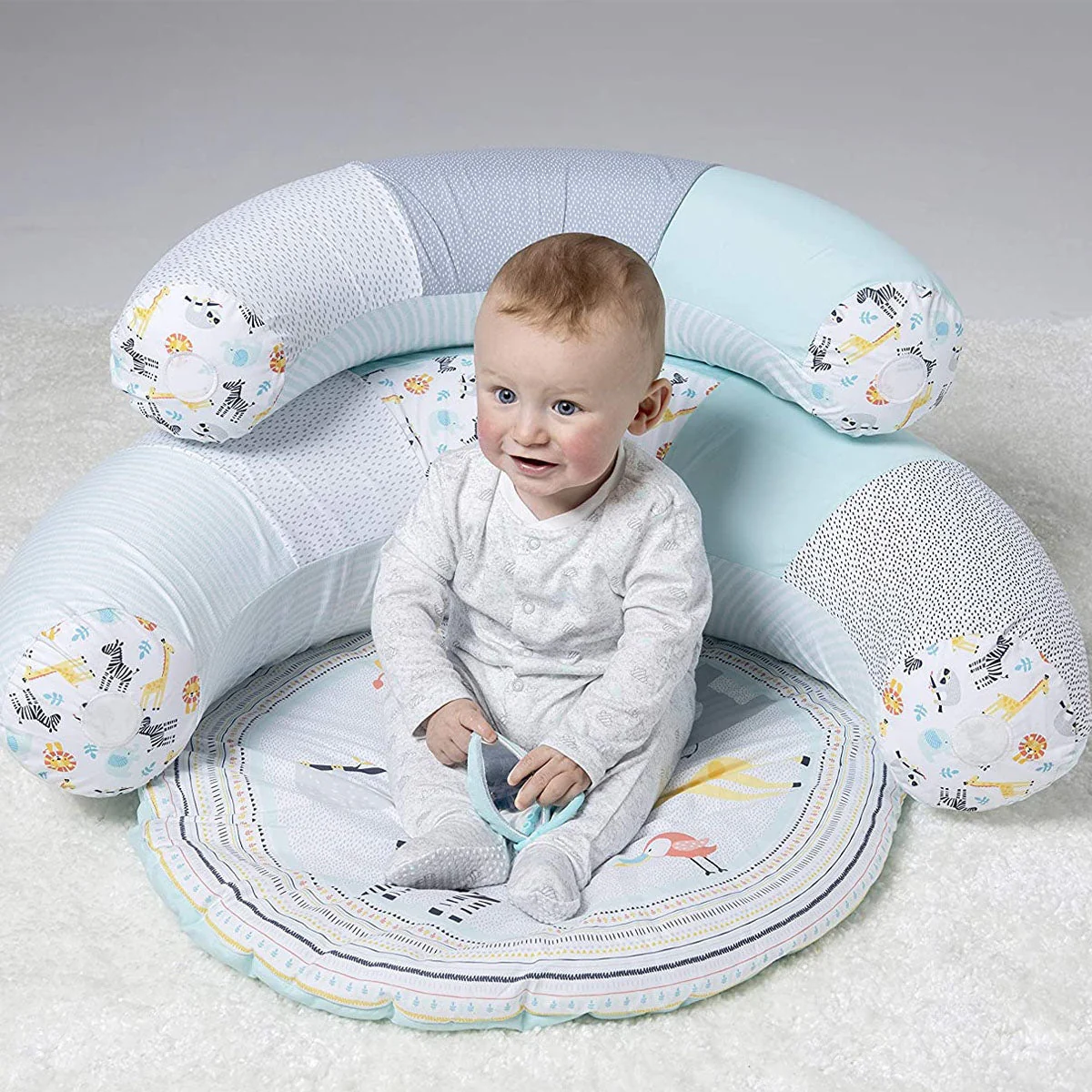BabyLo BabyZee 2in1 Safari Sit Me Up Playmat - Image 2