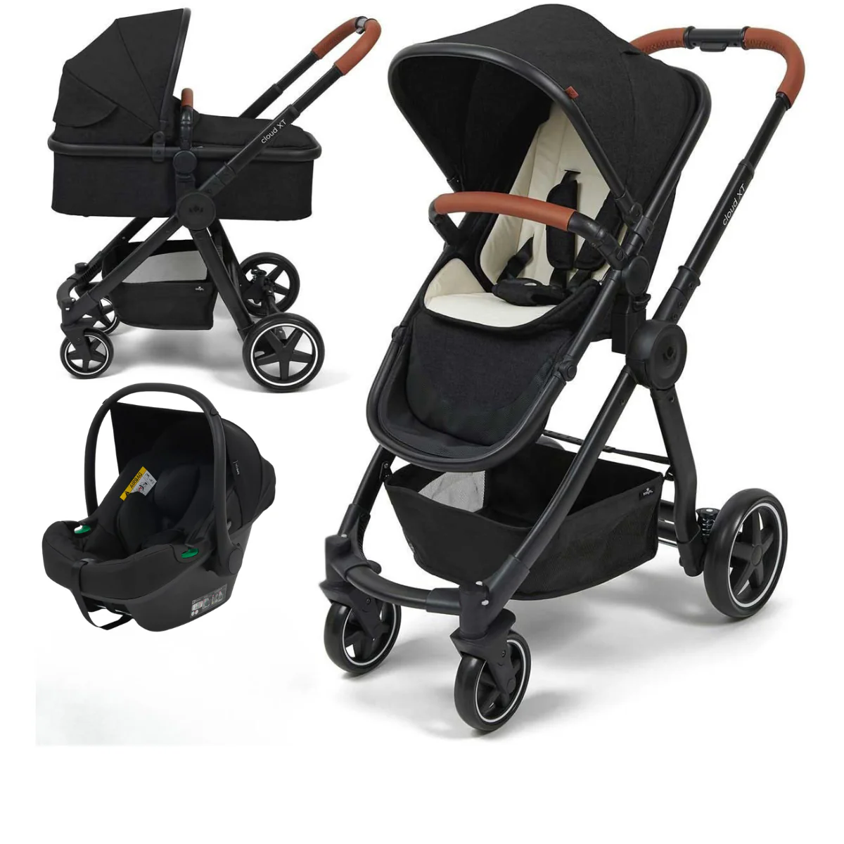 BabyLo Cloud XT 3-in-1 Travel system, Black - Image 12
