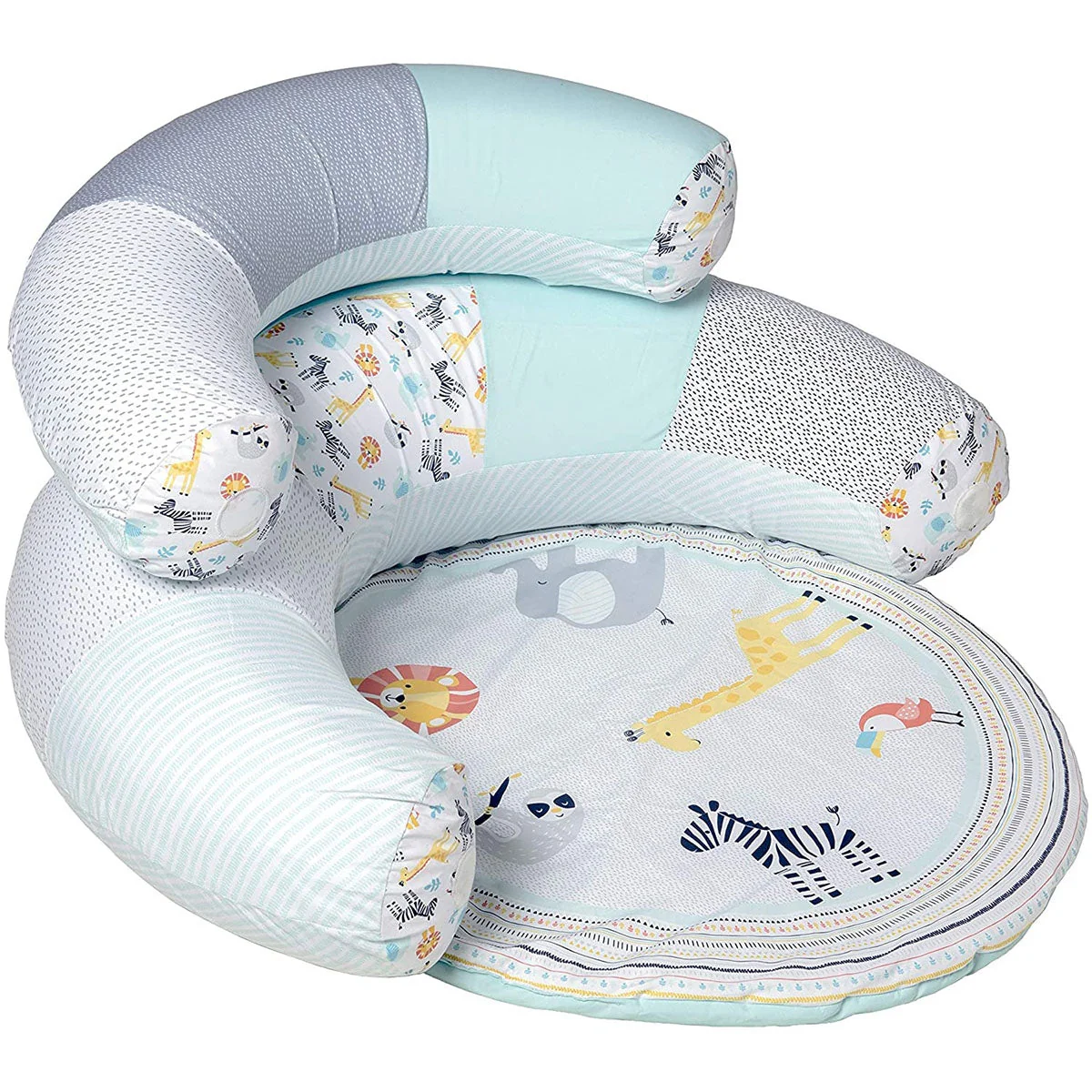 BabyZee Safari Sit Me Up Baby Seat & Playmat – 2-in-1 Baby Nest Support Seat 0m+ - Image 3