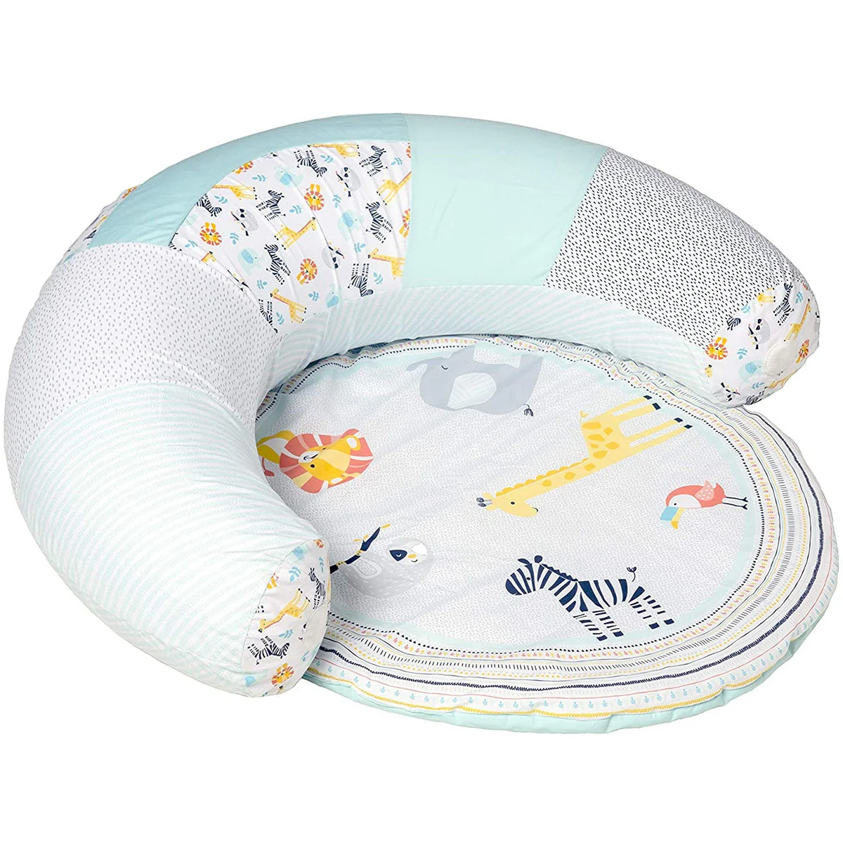 BabyZee Safari Sit Me Up Baby Seat & Playmat – 2-in-1 Baby Nest Support Seat 0m+ - Image 5