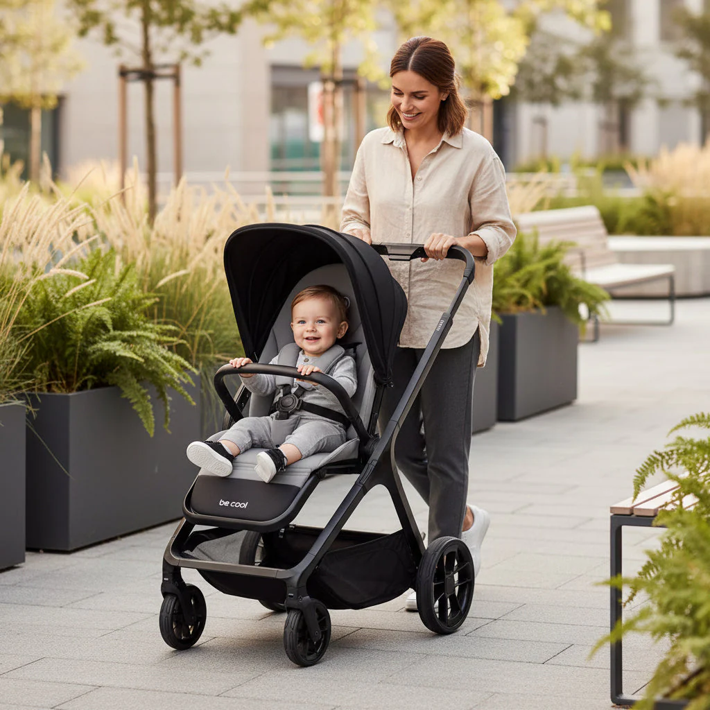 Be Cool Kombo Trio: Pushchair + Carrycot + i-Size Travel Baby Carrier, Be Frack - Image 3