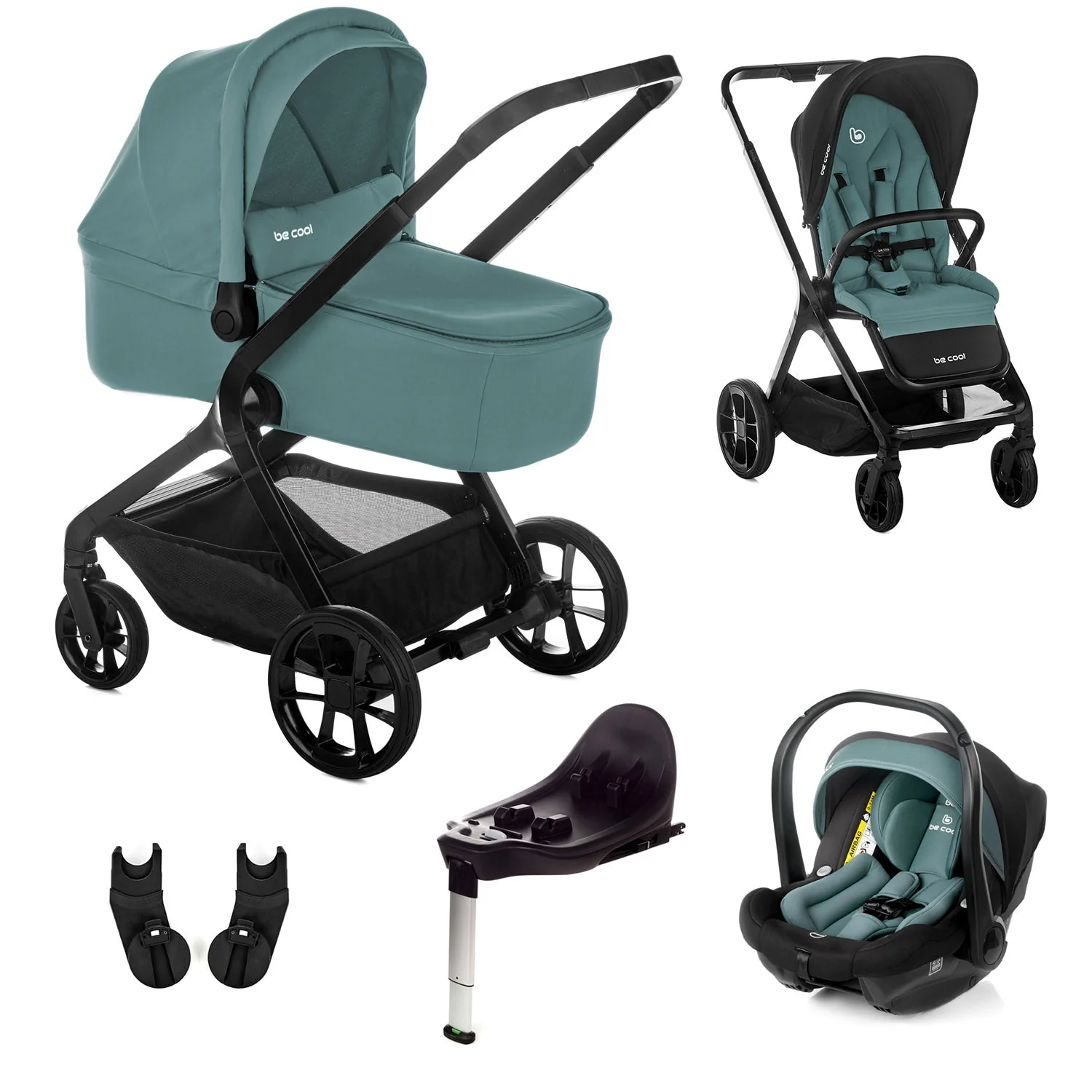 Be Cool Kombo Trio: Pushchair + Carrycot + i-Size Travel Carrier Car Seat - Image 34