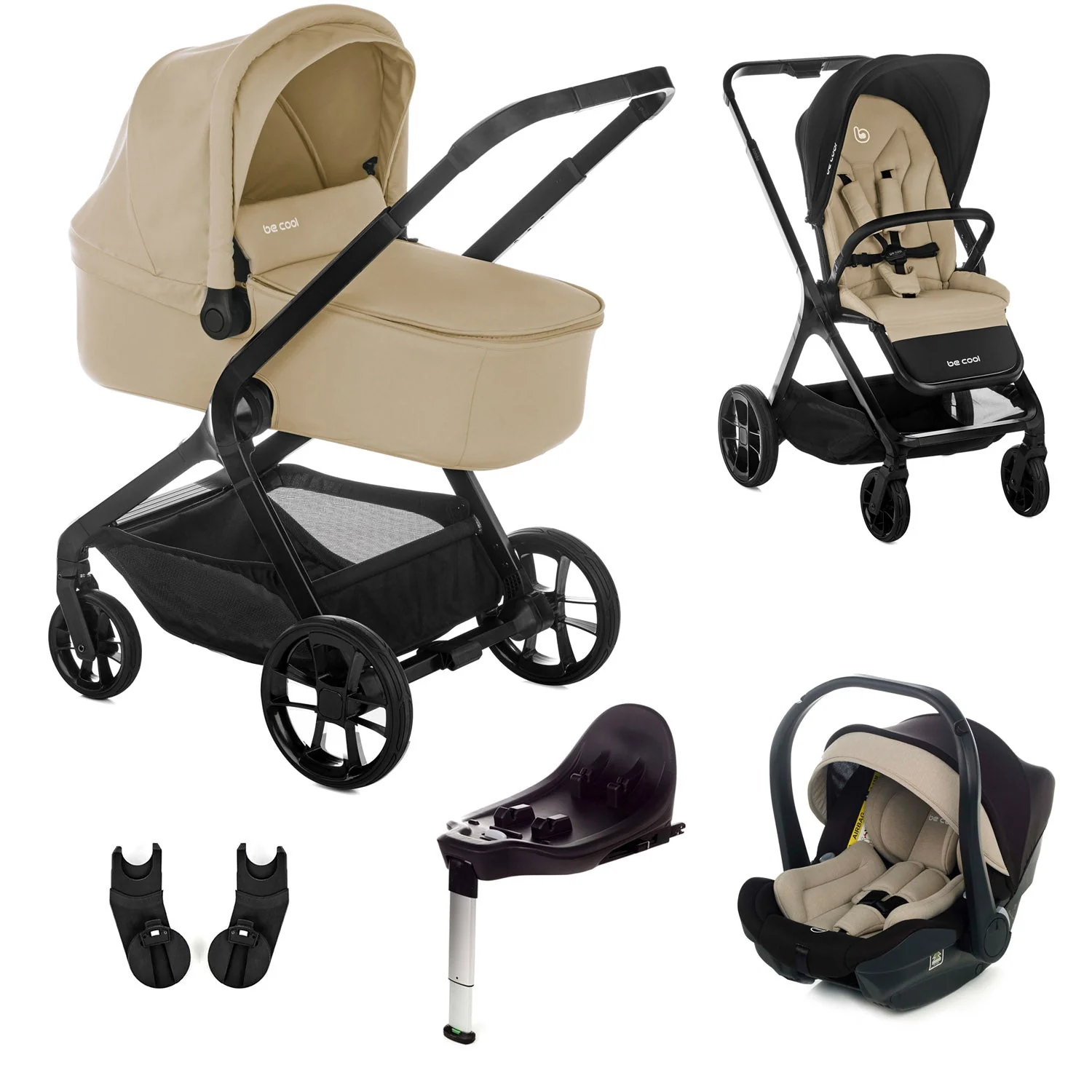 Be Cool Kombo Trio: Pushchair + Carrycot + i-Size Travel Carrier Car Seat - Image 36