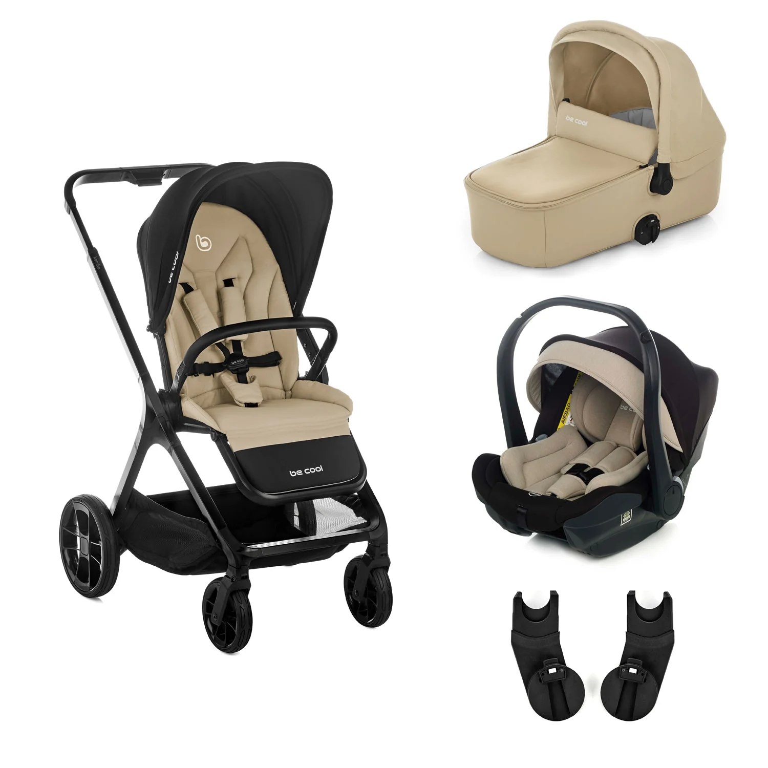 Be Cool Kombo Trio: Pushchair + Carrycot + i-Size Travel Carrier Car Seat - Image 37