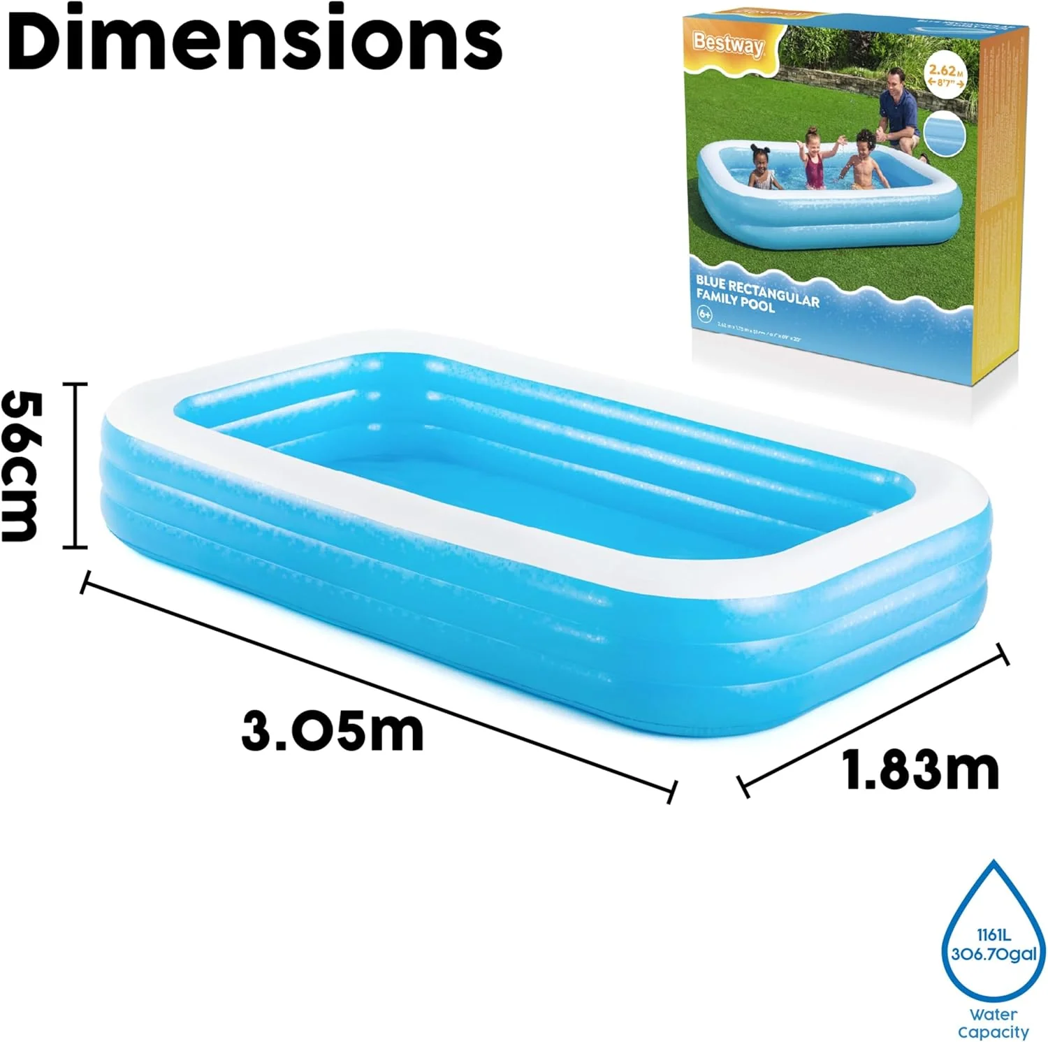 Bestway 3.05m Large Family Pool for children - Image 6