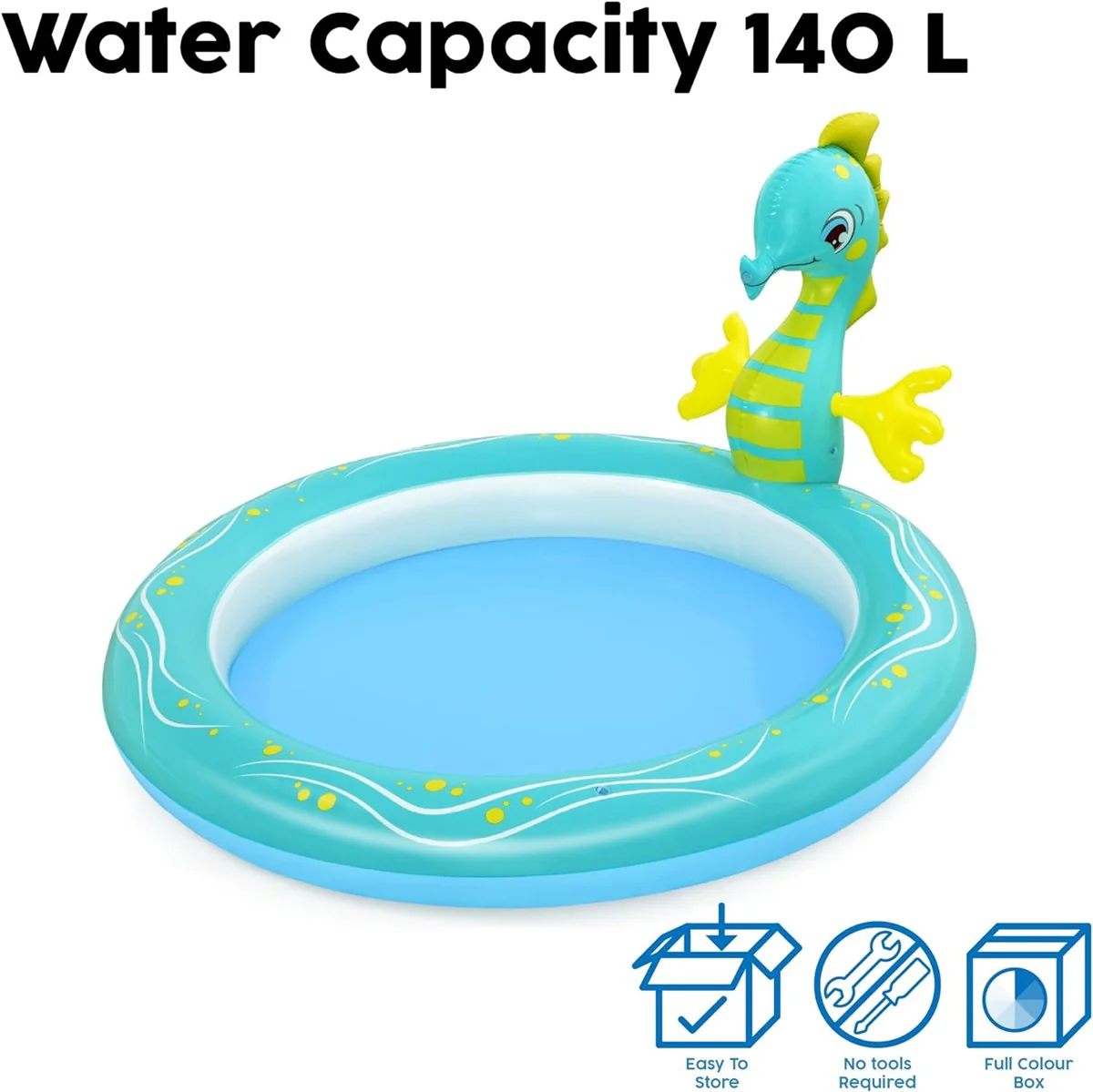 Bestway Seahorse Sprinkler Paddling Pool - Image 7