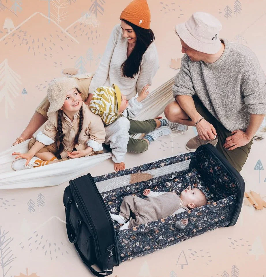 Bizzi Growin Baby Travel Crib Changing Bag POD ® - Vegan Leather - Image 2