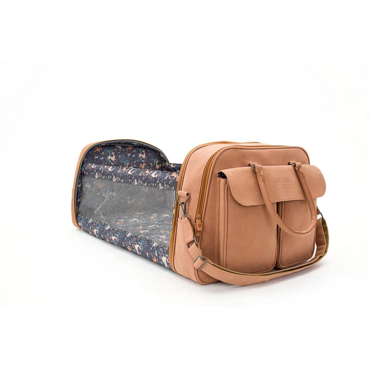 Bizzi Growin Baby Travel Crib Changing Bag POD ® - Vegan Leather - Image 6