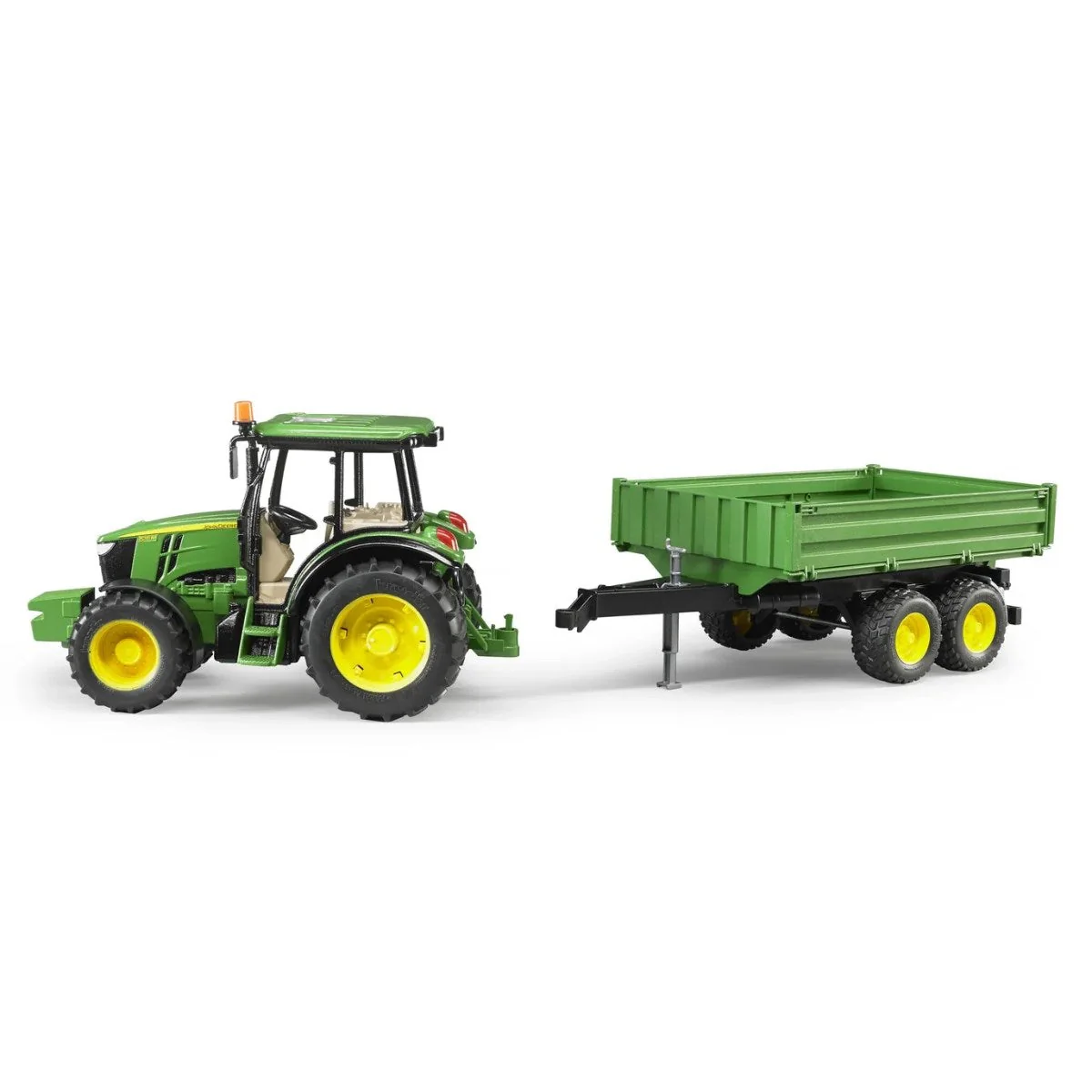Bruder John Deere 5115M Toy Tractor With Trailer - Image 2