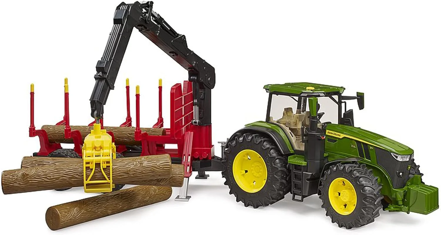 Bruder John Deere 7R 350 with Forestry Trailer