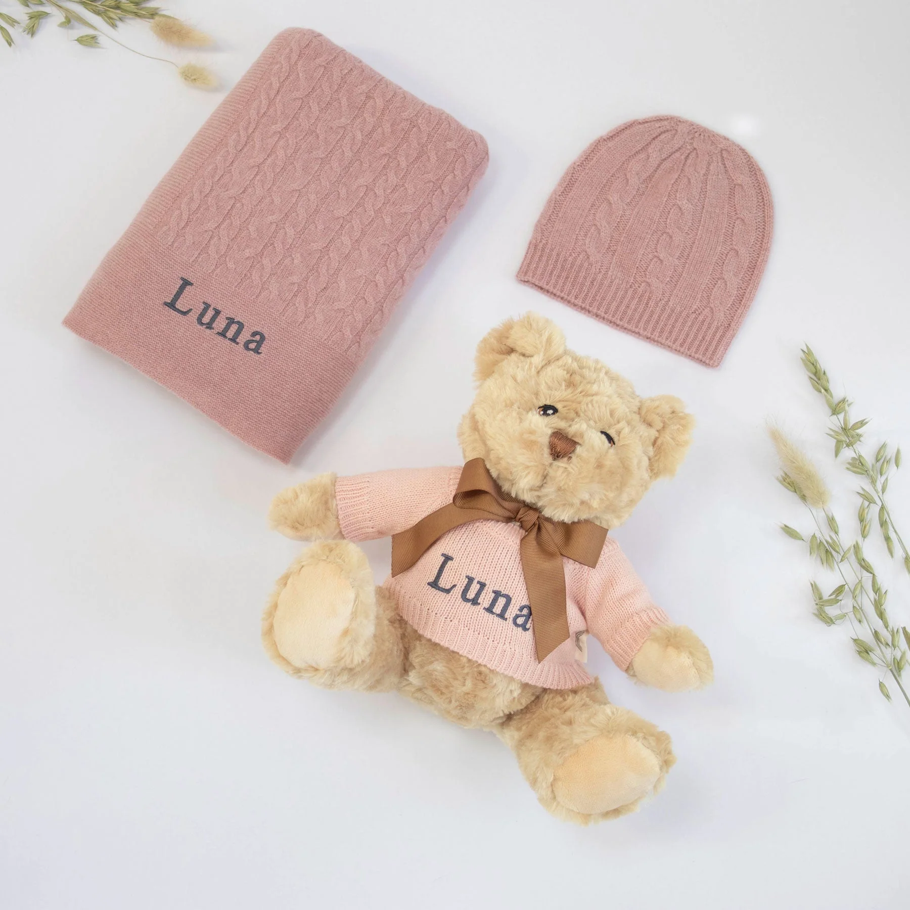 CASHMERE AND TEDDY GIFT SET - ROSEWOOD - Image 2