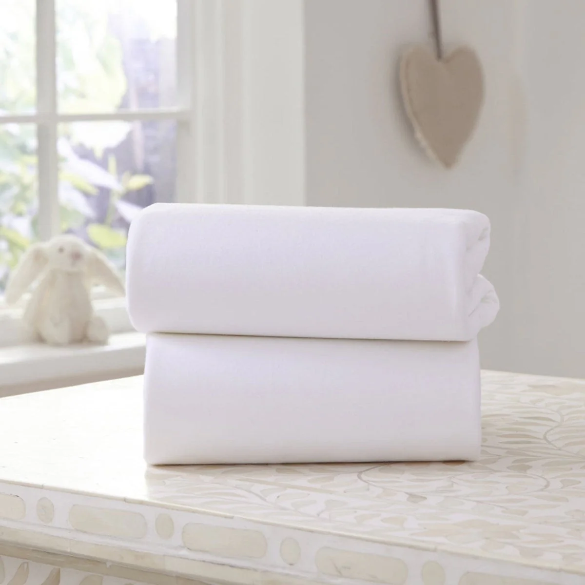 Clair De Lune 2 Pack Fitted Cotton Moses Basket Sheets - Image 3