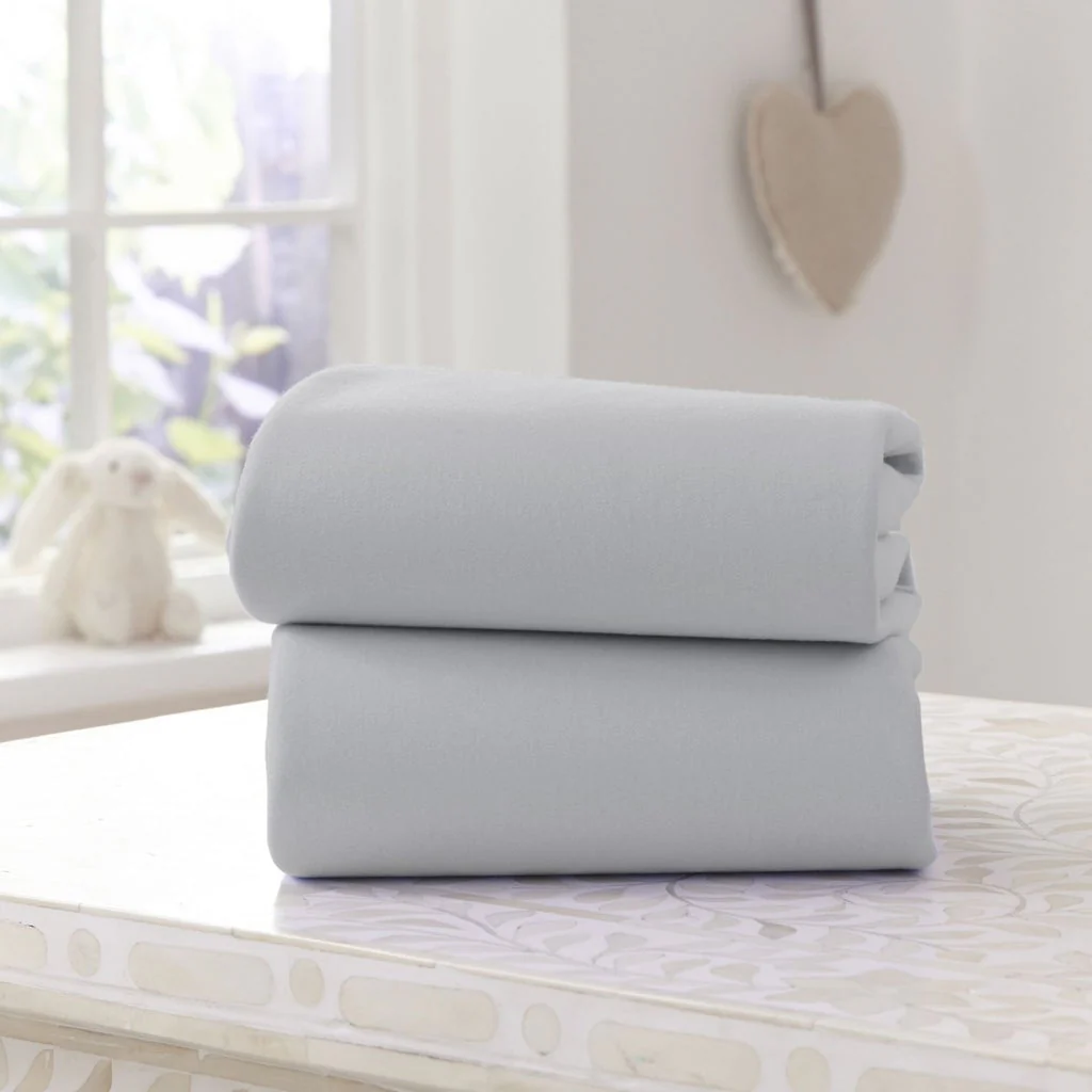 Clair De Lune 2 Pack Fitted Cotton Moses Basket Sheets - Image 5