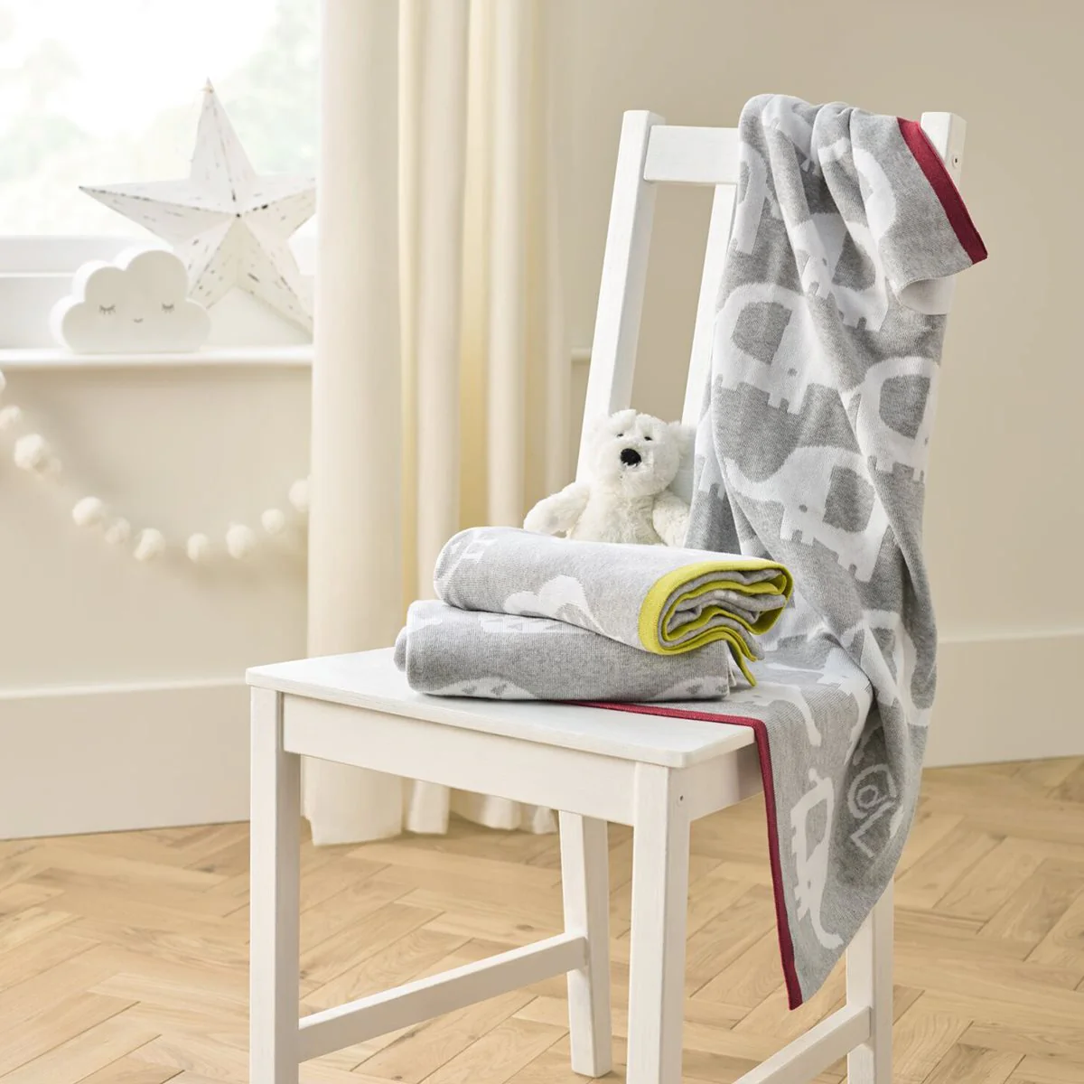 Clair De Lune Eli the Elephant Reversible Blanket - Image 3