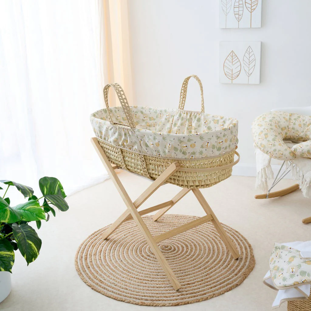 Clair De Lune Folding Wooden Moses Basket Stand - Image 3