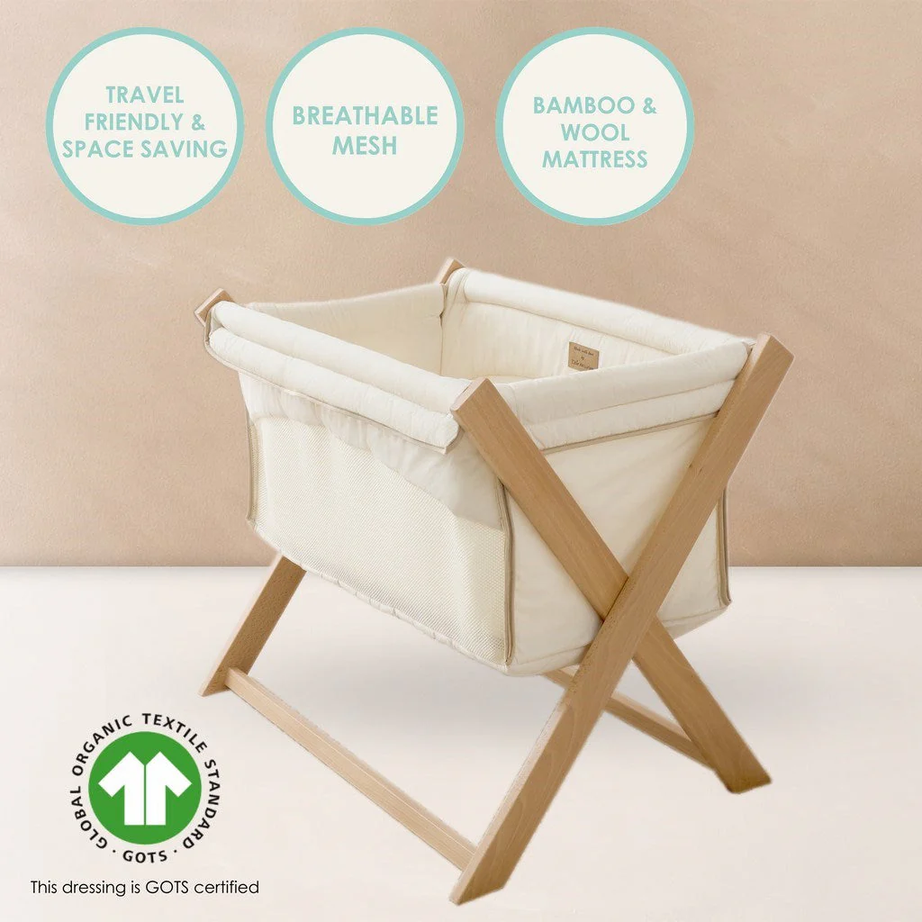 Clair De Lune Organic Folding Crib - Image 18