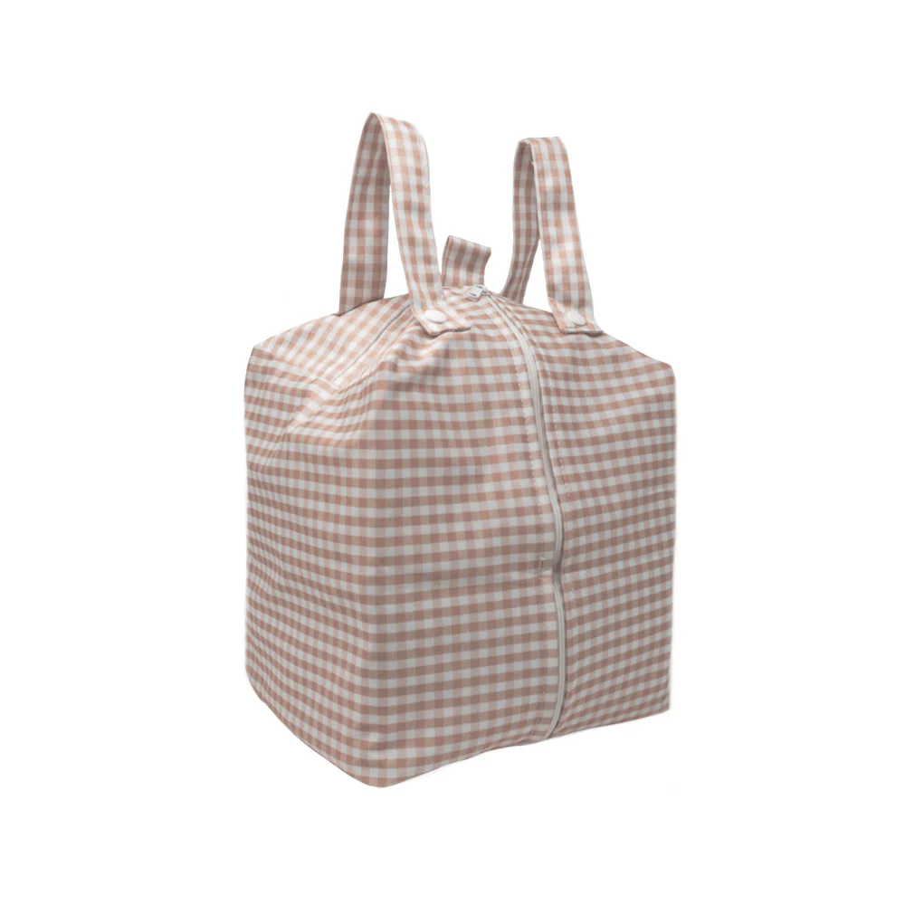Cloth Nappy Pod - Stone Gingham - Image 2