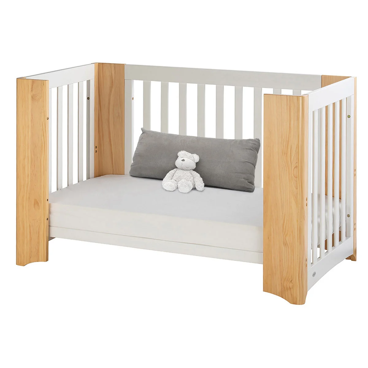 Cocoon Evoluer 4 in 1 Nursery Furniture System - Bassinet, Cot, Toddler Bed & Sofa, White/Natural - Image 15