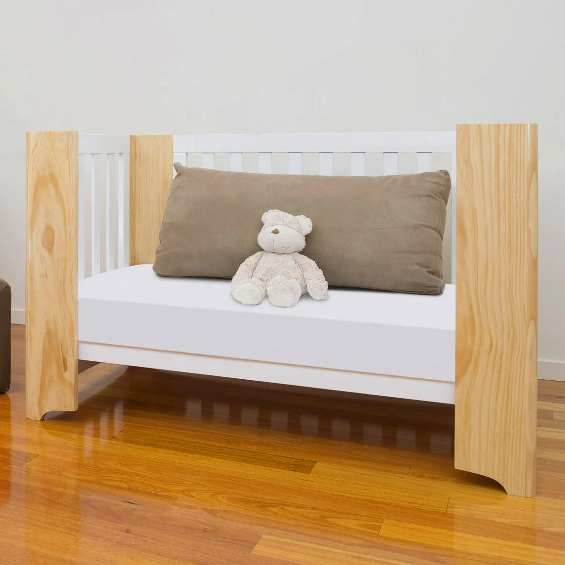 Cocoon Evoluer 4 in 1 Nursery Furniture System - Bassinet, Cot, Toddler Bed & Sofa, White/Natural - Image 28