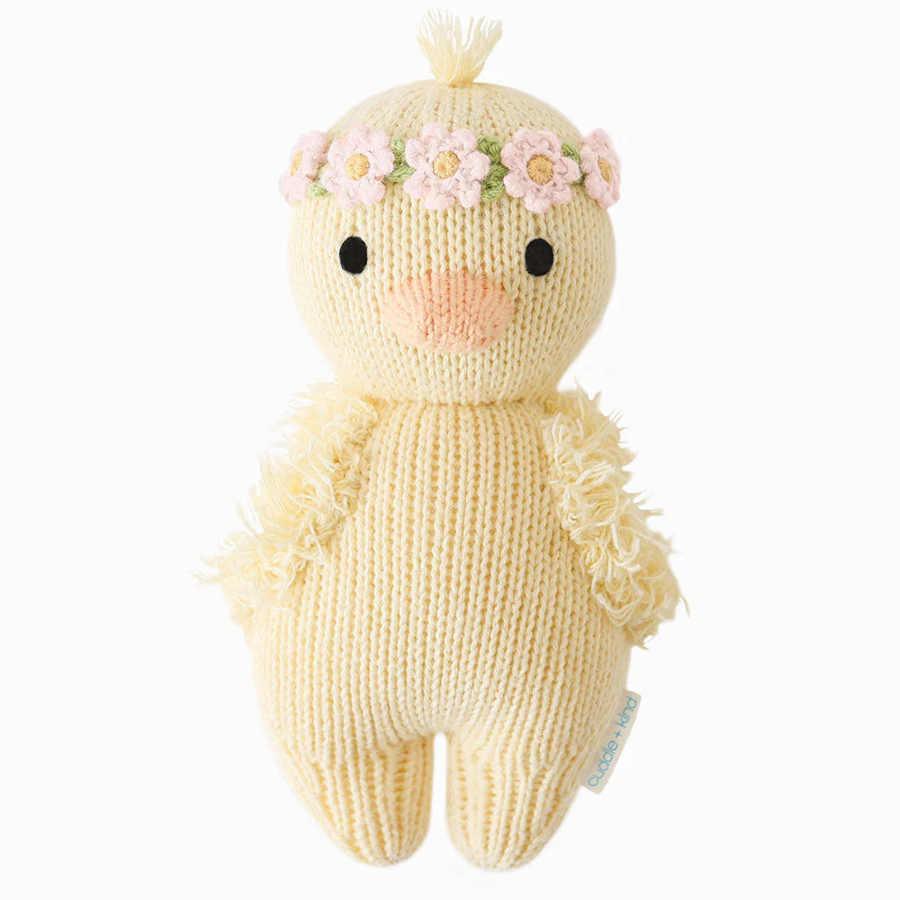 cuddle+kind - Baby Animal Collection - Baby Duckling Floral Crown Blush - Image 2