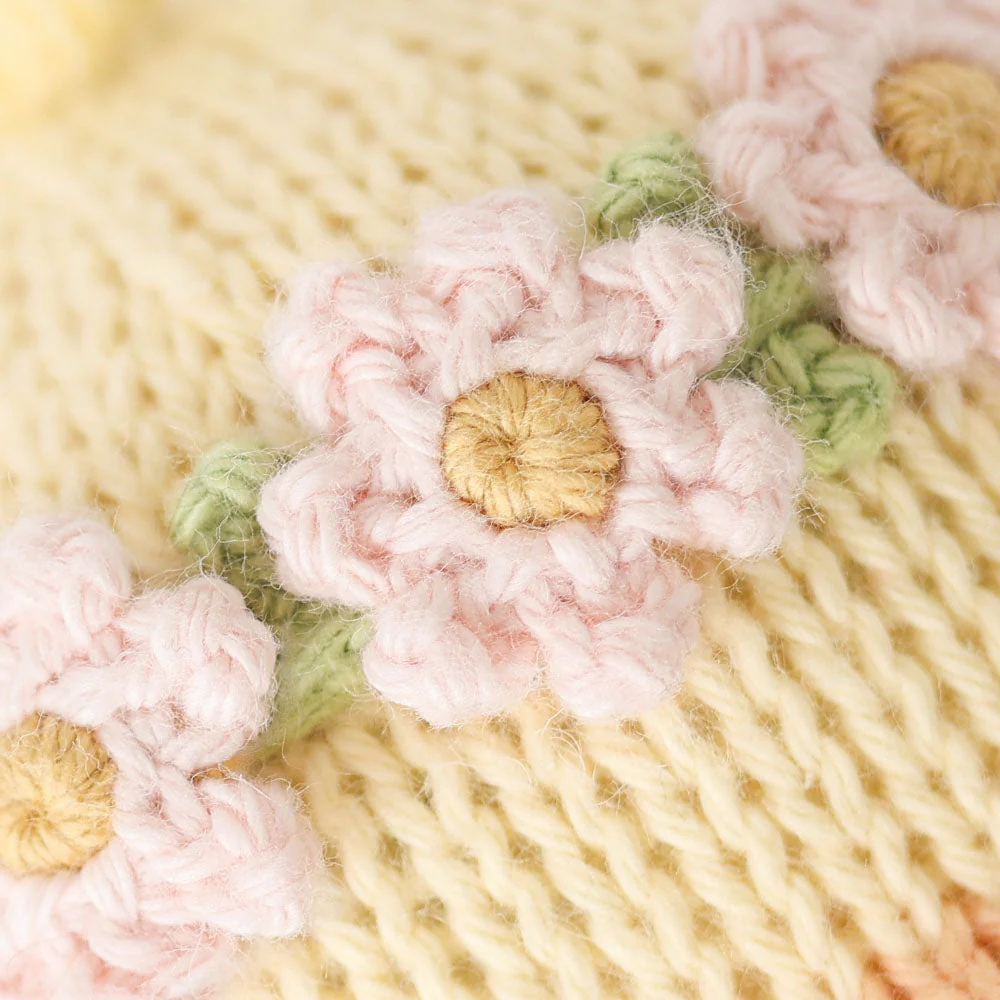 cuddle+kind - Baby Animal Collection - Baby Duckling Floral Crown Blush - Image 4