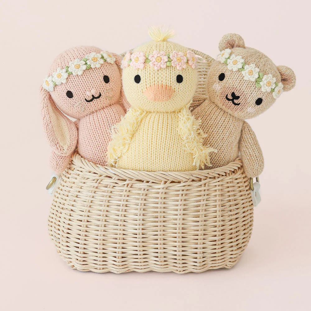 cuddle+kind - Baby Animal Collection - Baby Duckling Floral Crown Blush - Image 8