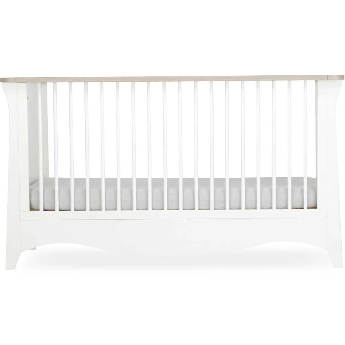 CuddleCo Clara 2 Piece Nursery Furniture Set (Cot Bed & Dresser) - White/Ash - Image 6