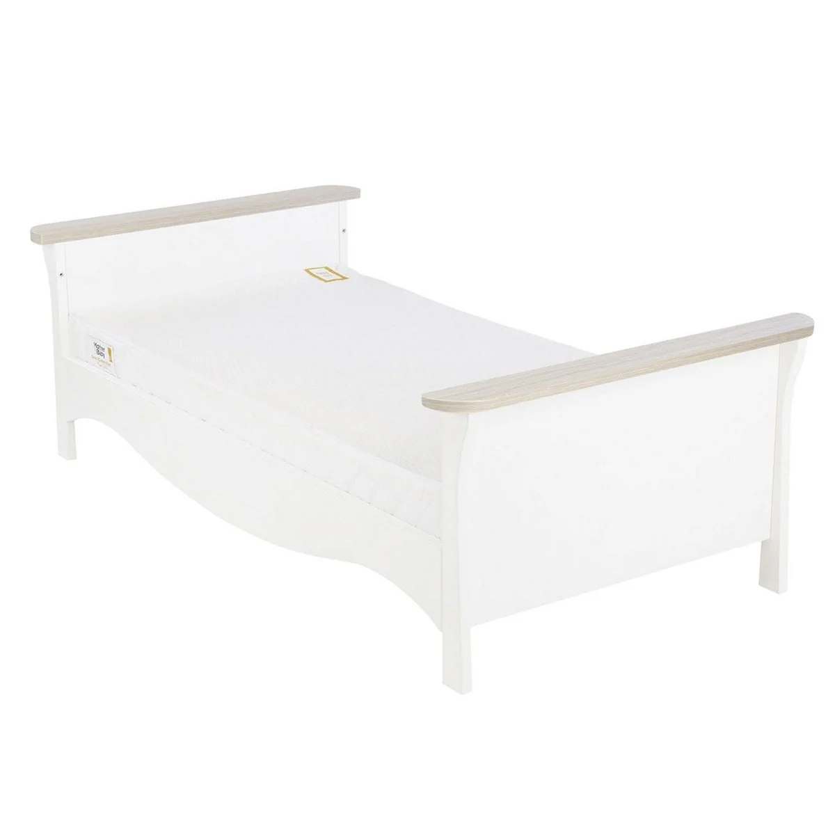 CuddleCo Clara 2 Piece Nursery Furniture Set (Cot Bed & Dresser) - White/Ash - Image 8