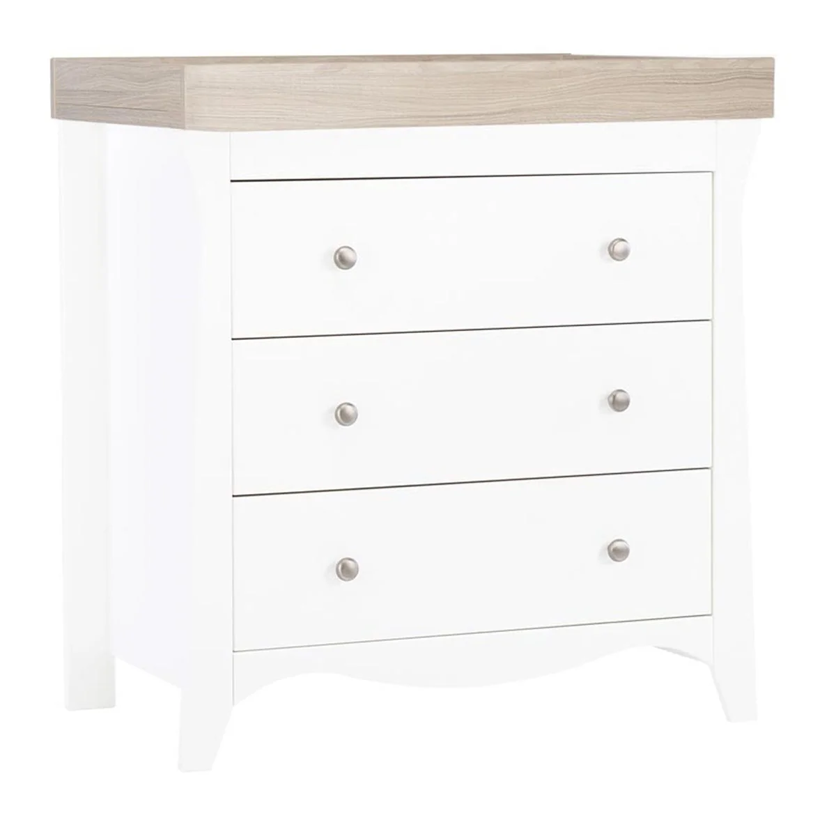CuddleCo Clara 3 Drawer Dresser & Changer, White/Ash - Image 2